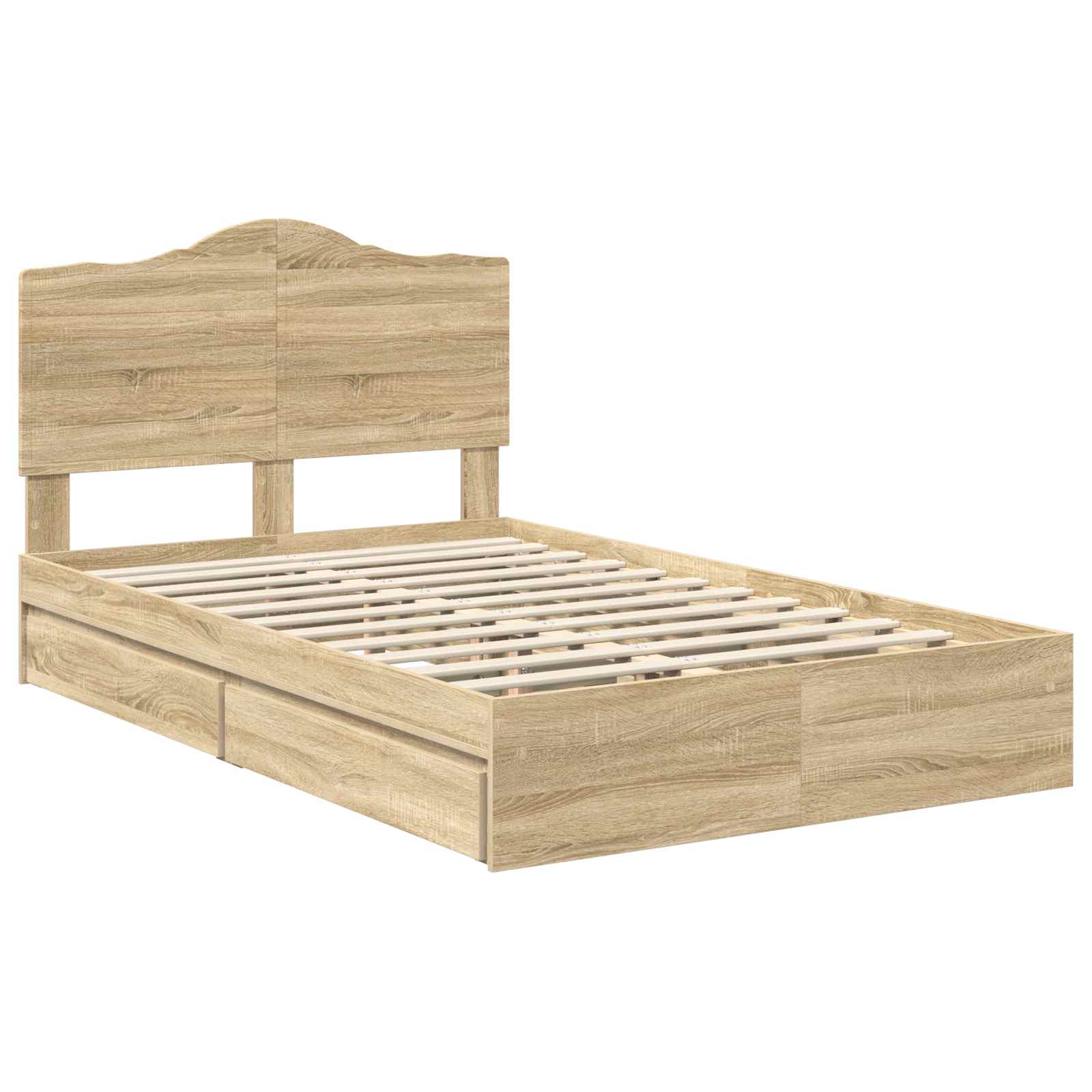Krevet s od storage Sonoma hrast 120 x 200 cm Konstruirano drvo