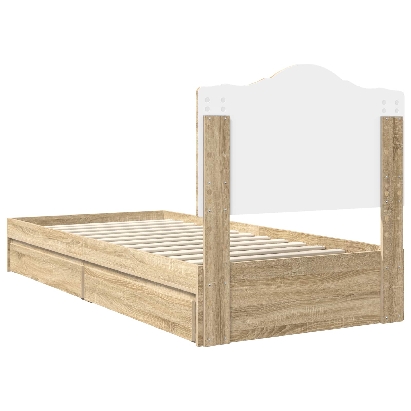 Krevet s od storage Sonoma hrast 100 x 200 cm Konstruirano drvo