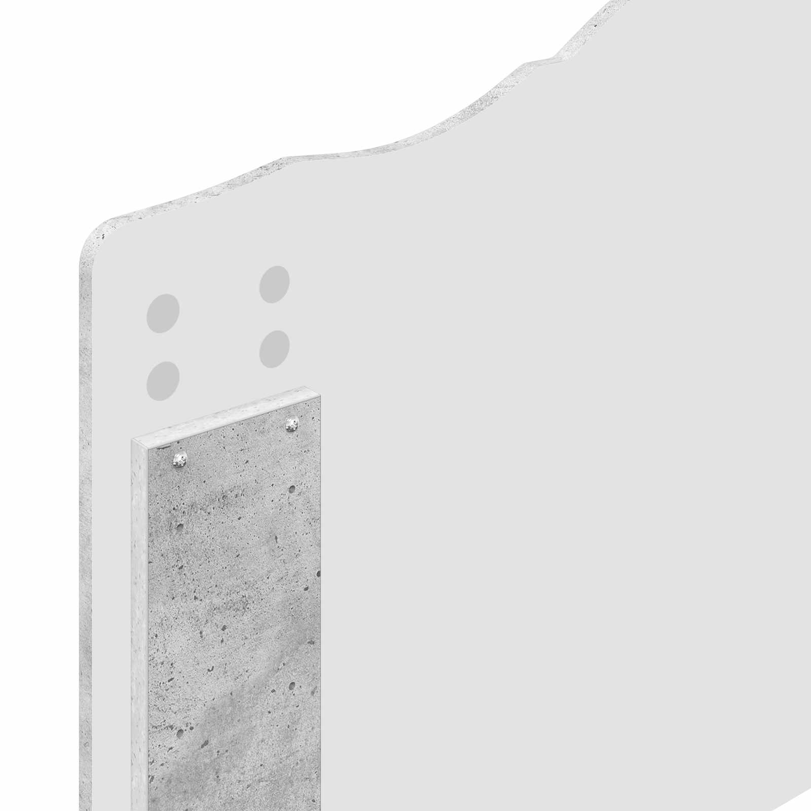 Krevet s od storage s uzglavljem Betonski sivi 100 x 200 cm