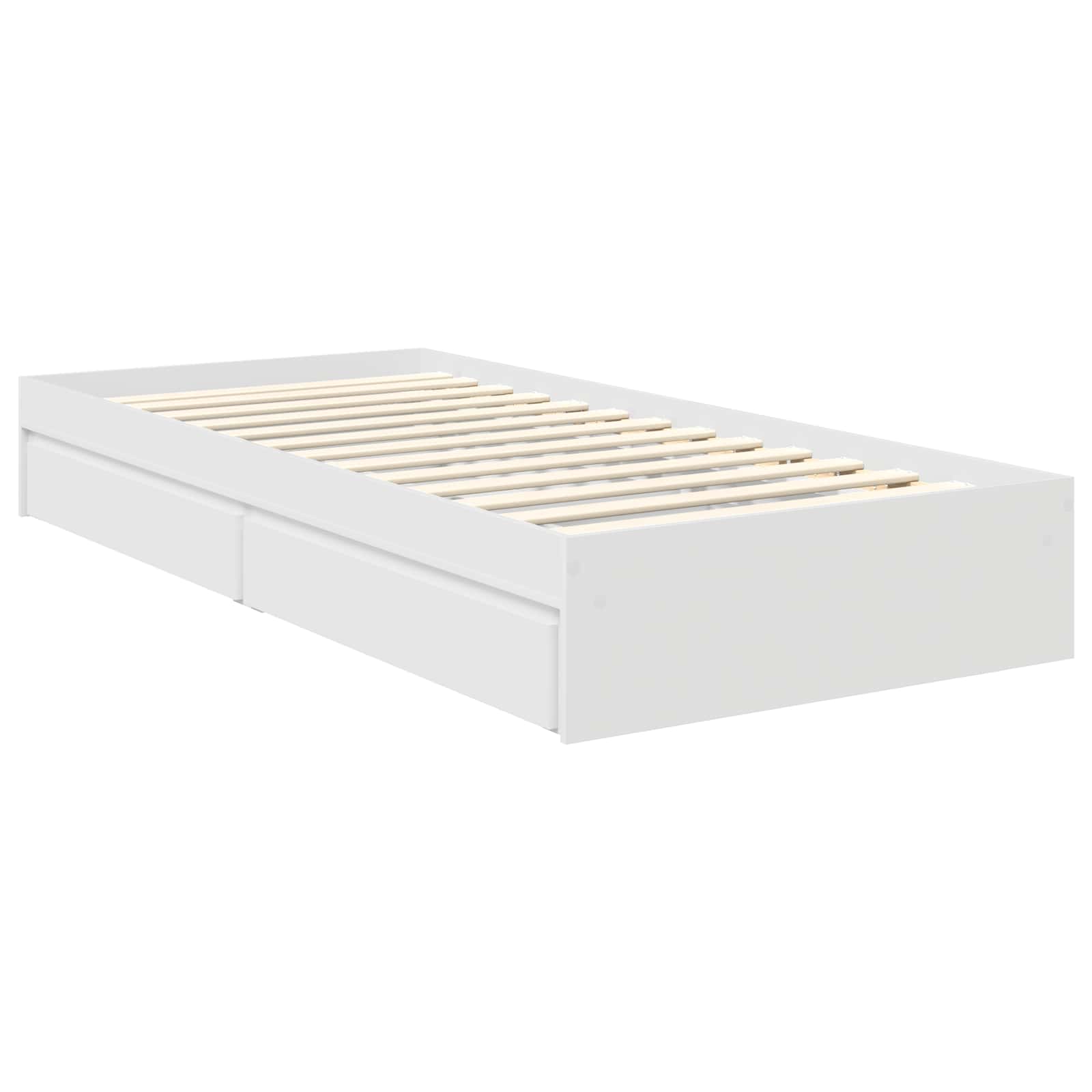 Krevet s od storage Bijelo 90 x 200 cm Konstruirano drvo