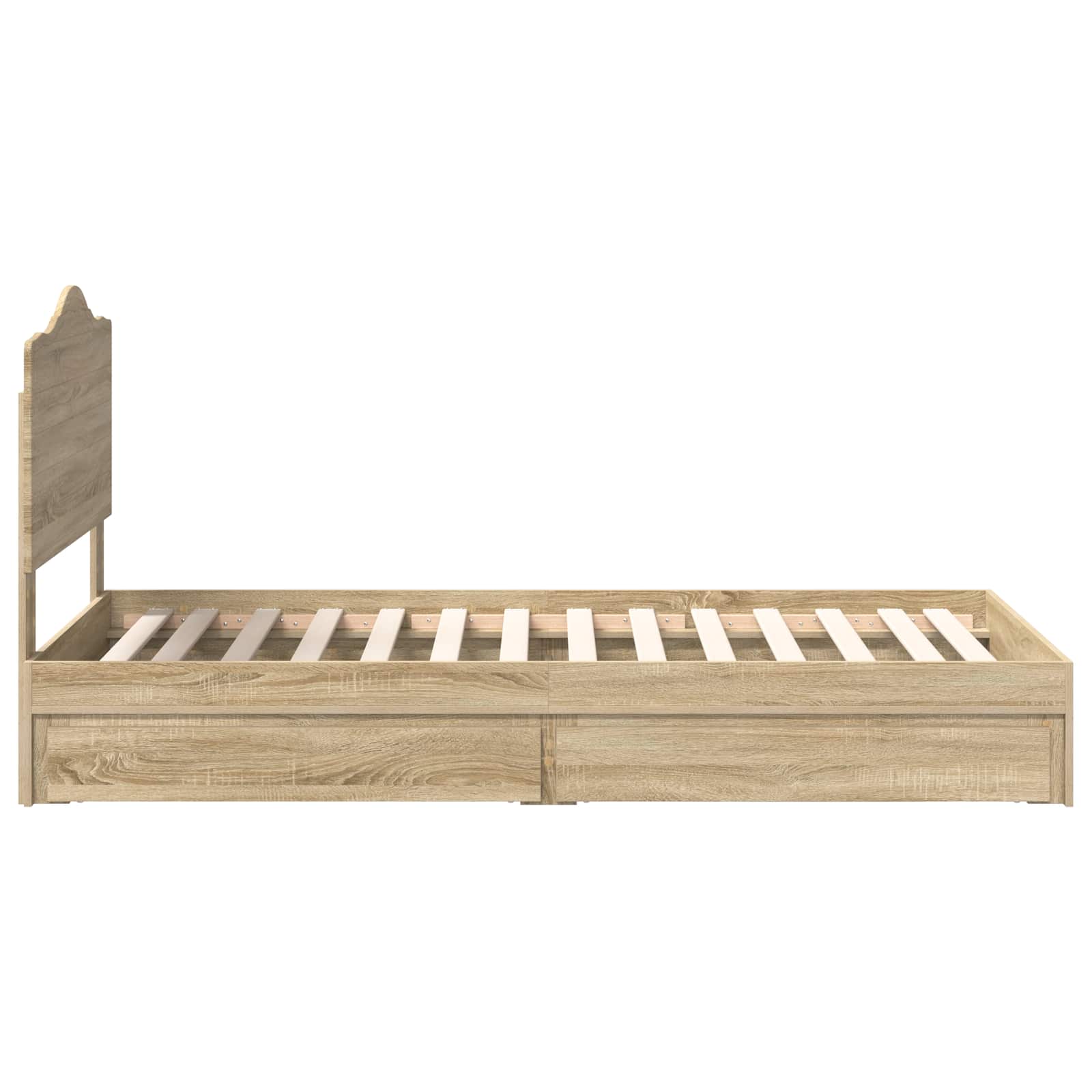 Krevet s od storage Sonoma hrast 90 x 190 cm Konstruirano drvo