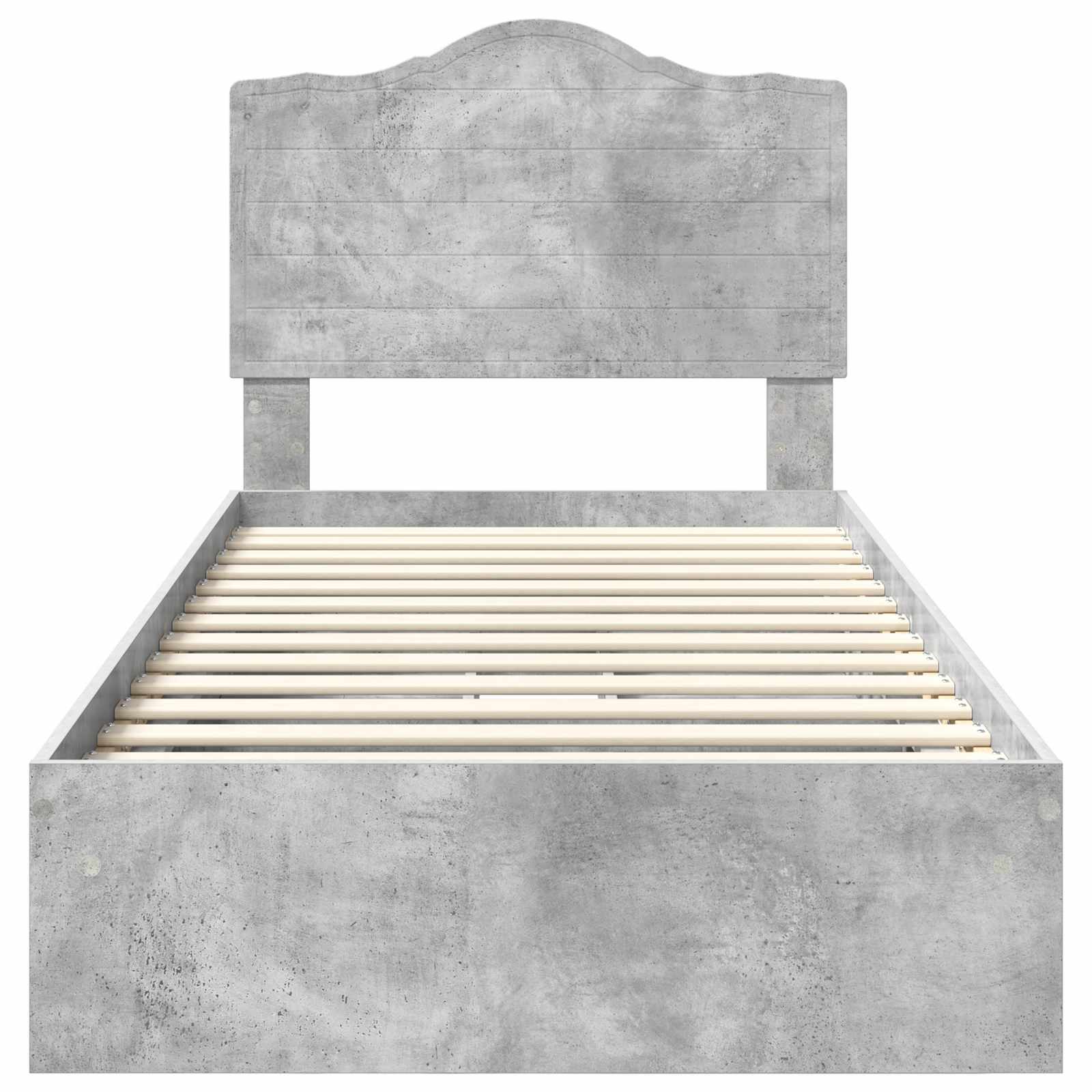 Krevet s od storage Betonski sivi 90 x 190 cm Konstruirano drvo
