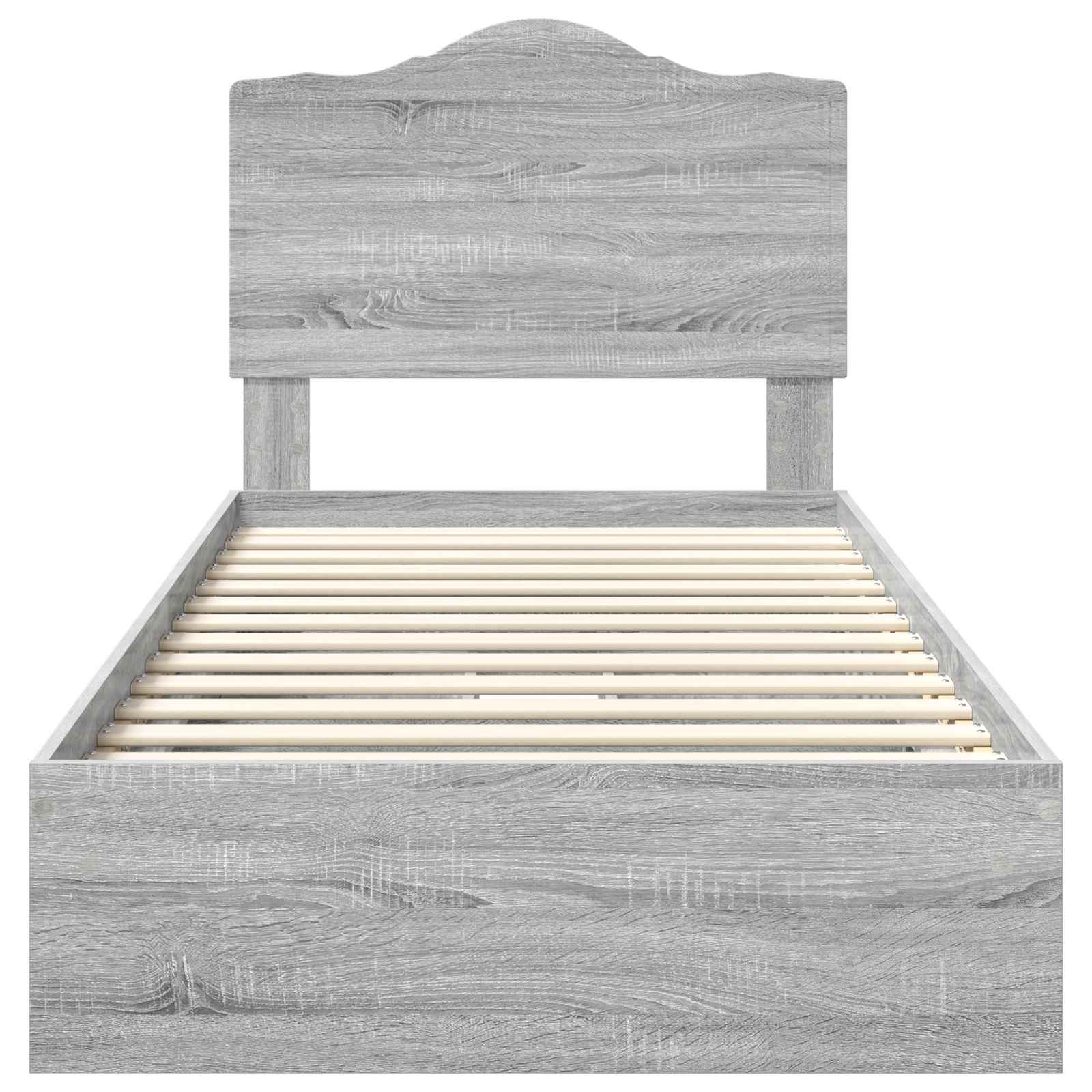 Krevet s od storage Siva Sonoma 90 x 190 cm Konstruirano drvo