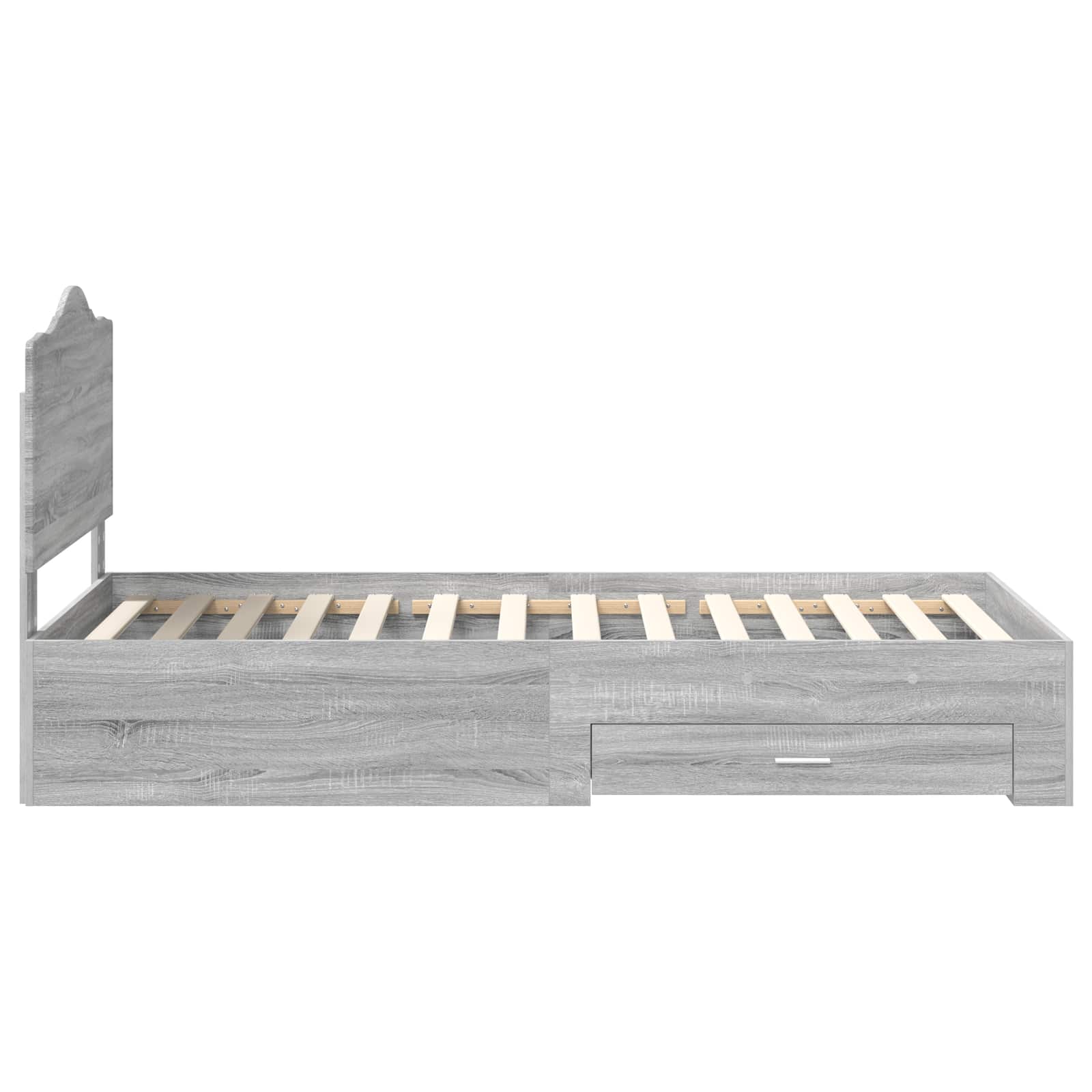 Krevetna konstrukcija Siva Sonoma 75 x 190 cm Konstruirano drvo