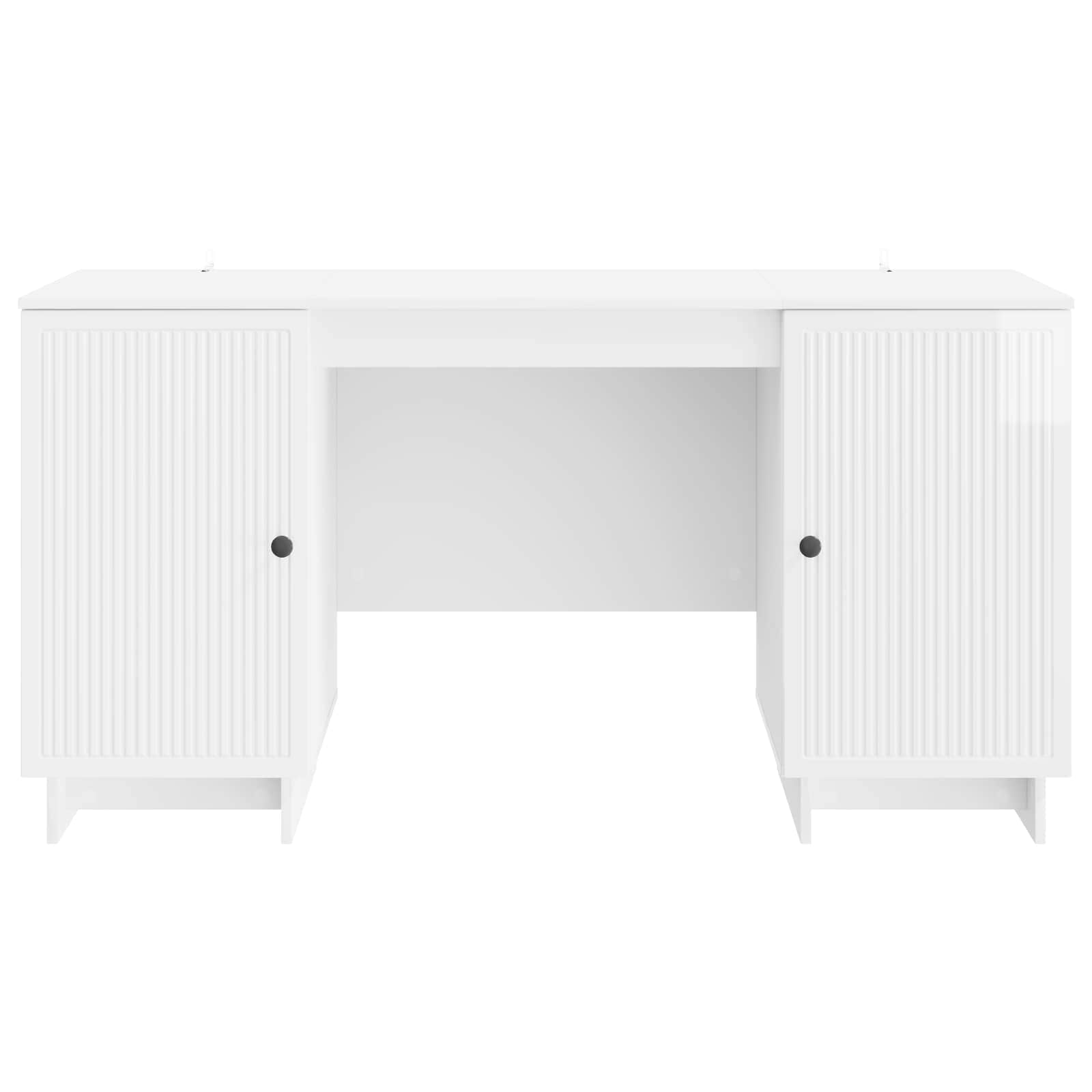 Stol Bijela visokog sjaja Konstruirano drvo 142,5 x 50 x 75 cm