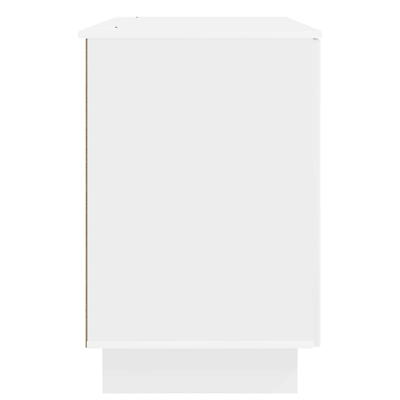 Stol Bijela visokog sjaja Konstruirano drvo 142,5 x 50 x 75 cm