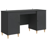 Stol s policom Crna 142,5 x 50 x 75 cm Konstruirano drvo