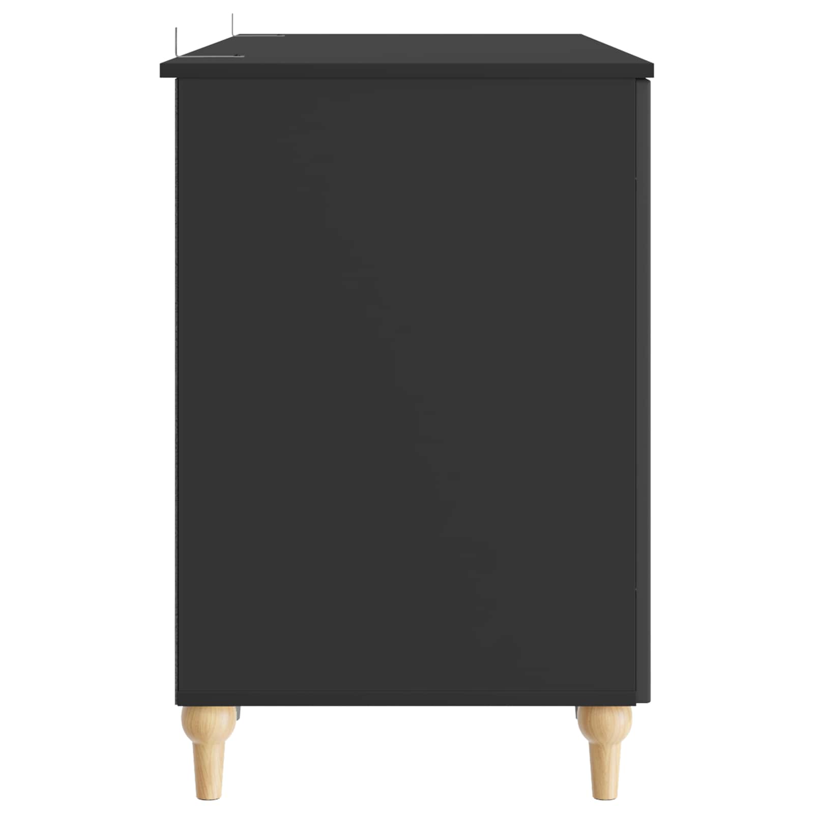 Stol s policom Crna 142,5 x 50 x 75 cm Konstruirano drvo