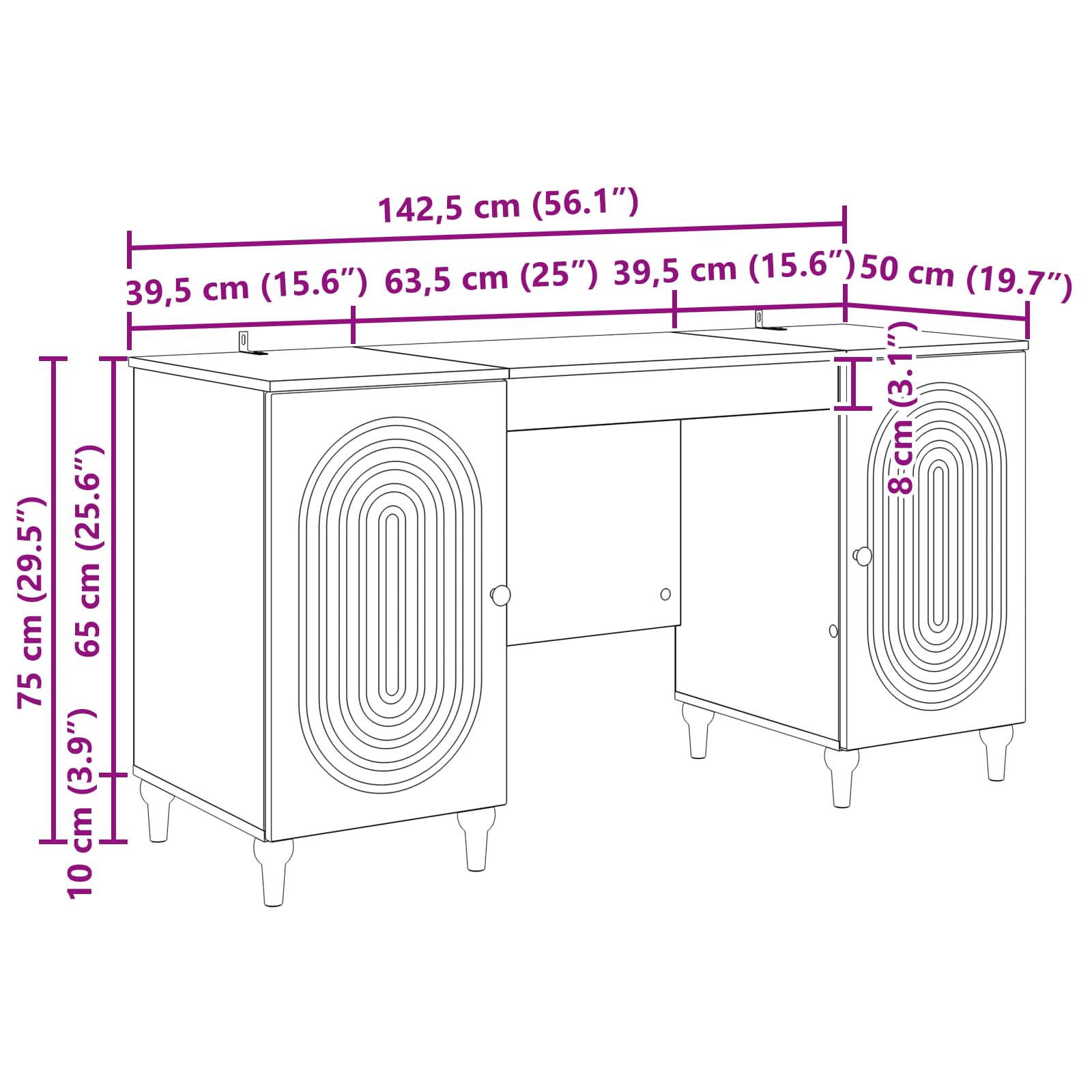Stol s policom Siva sonoma 142,5 x 50 x 75 cm Konstruirano drvo