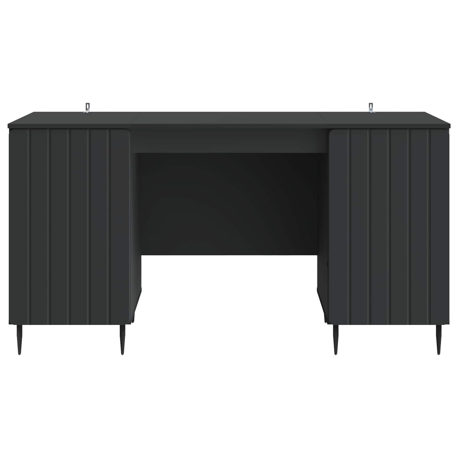 Stol s policom Crna 142,5 x 50 x 75 cm Konstruirano drvo