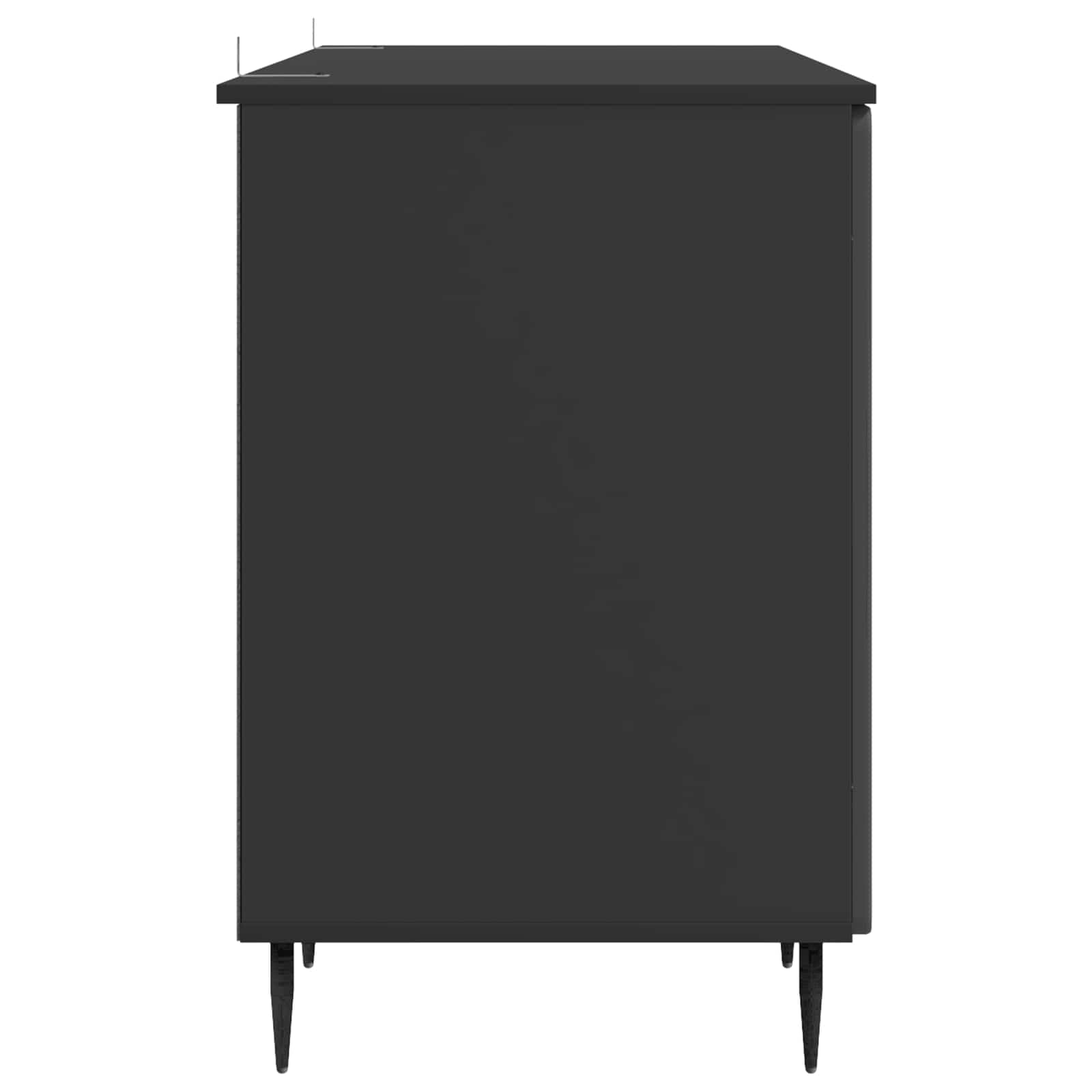Stol s policom Crna 142,5 x 50 x 75 cm Konstruirano drvo