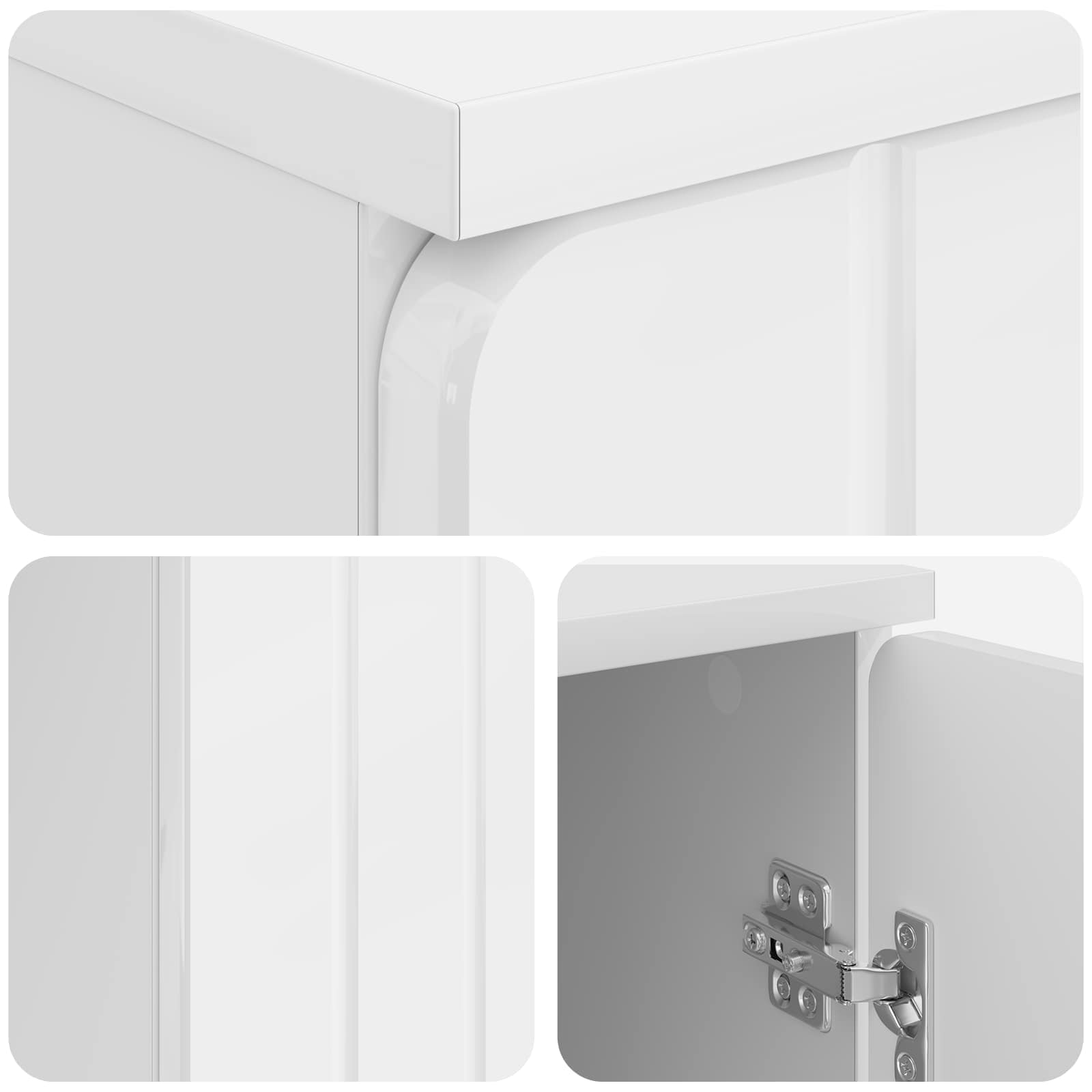 Stol Bijela visokog sjaja 142,5 x 50 x 75 cm Konstruirano drvo
