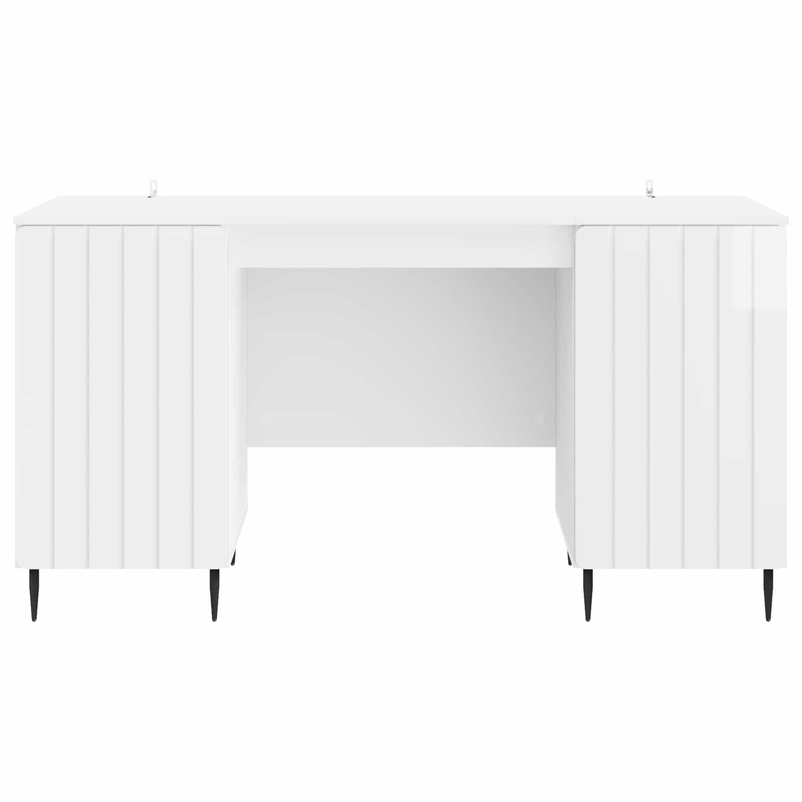 Stol Bijela visokog sjaja 142,5 x 50 x 75 cm Konstruirano drvo