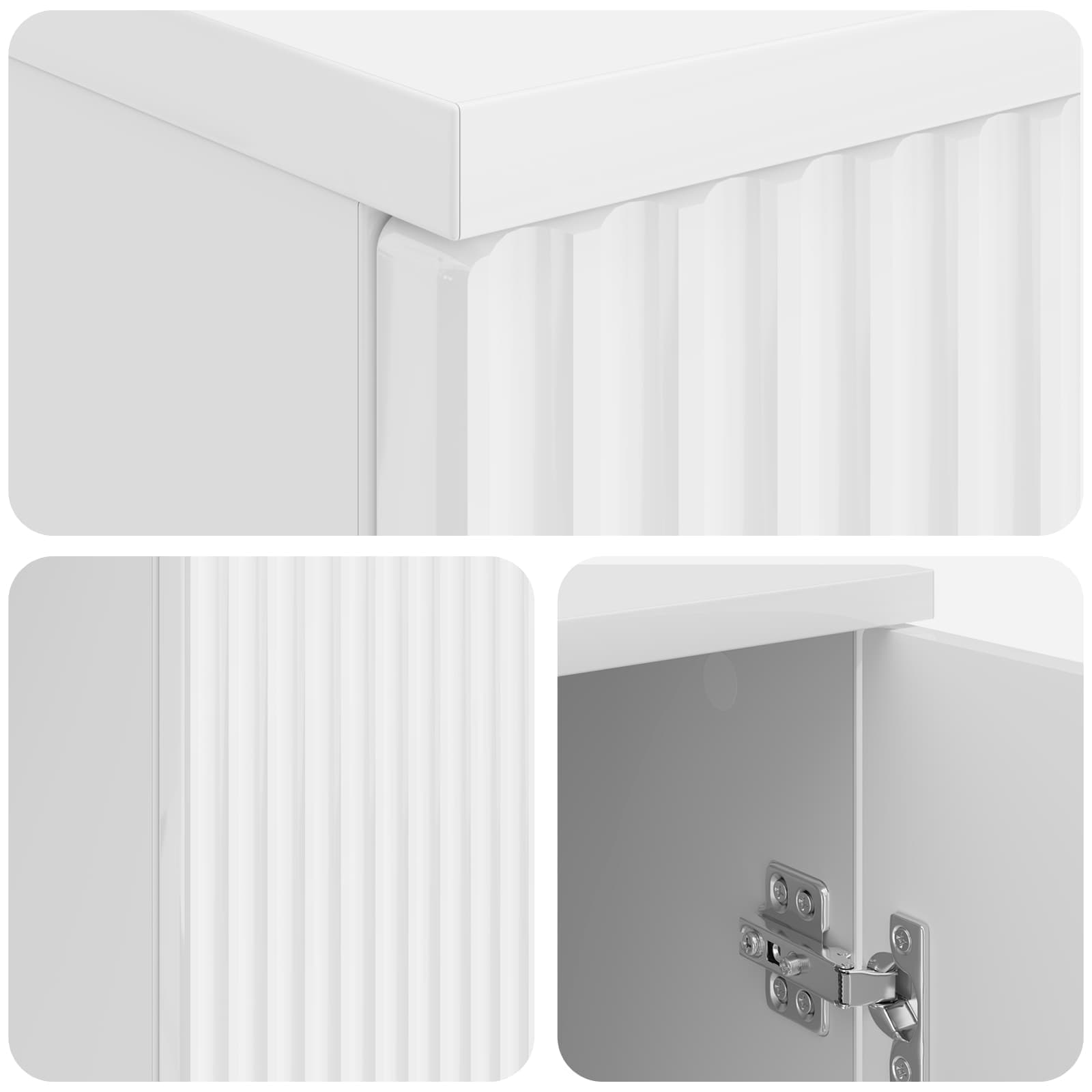 Stol Bijela visokog sjaja 142,5 x 50 x 75 cm Konstruirano drvo
