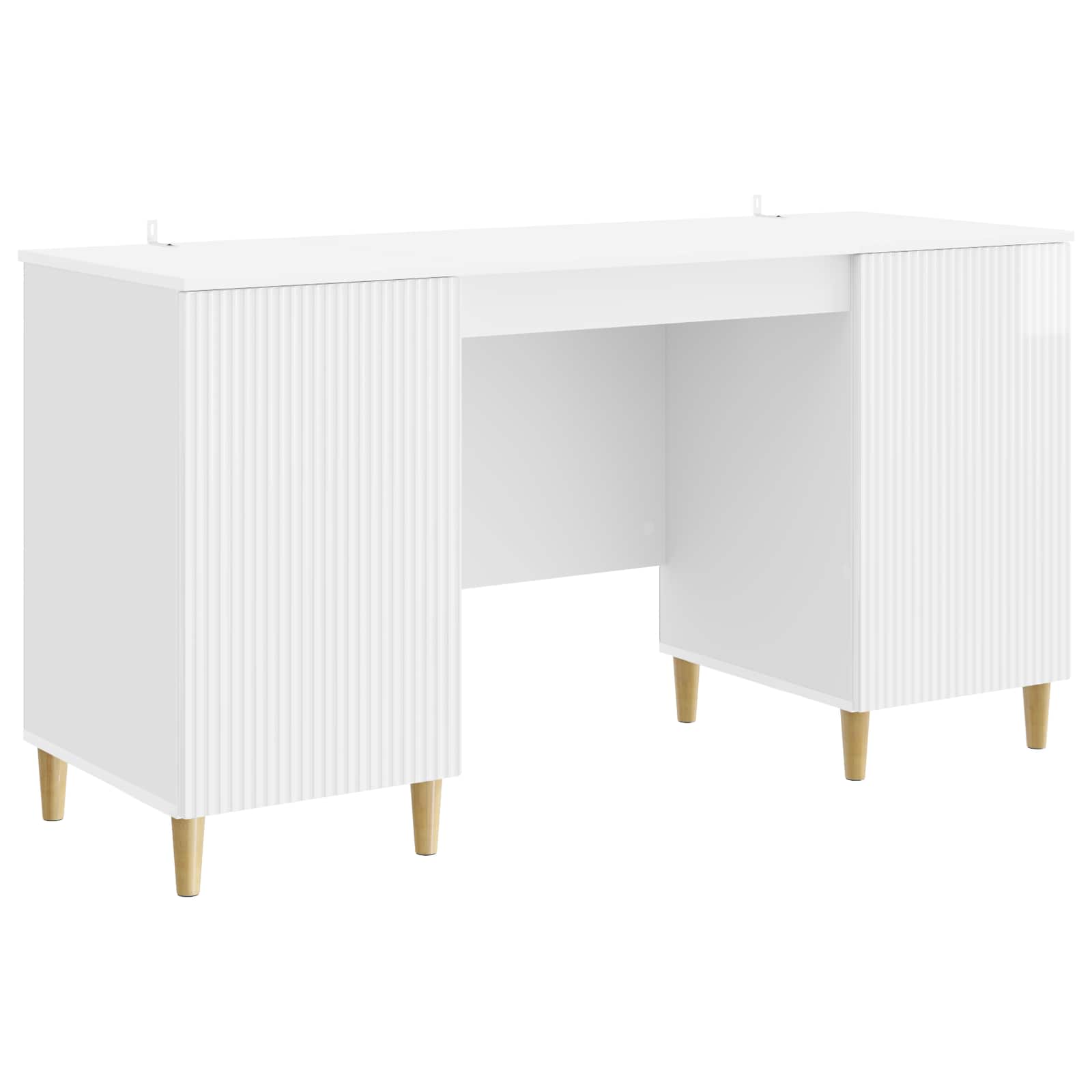 Stol Bijela visokog sjaja 142,5 x 50 x 75 cm Konstruirano drvo