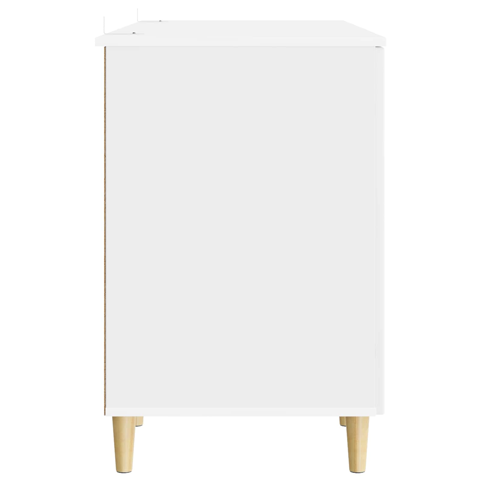 Stol Bijela visokog sjaja 142,5 x 50 x 75 cm Konstruirano drvo