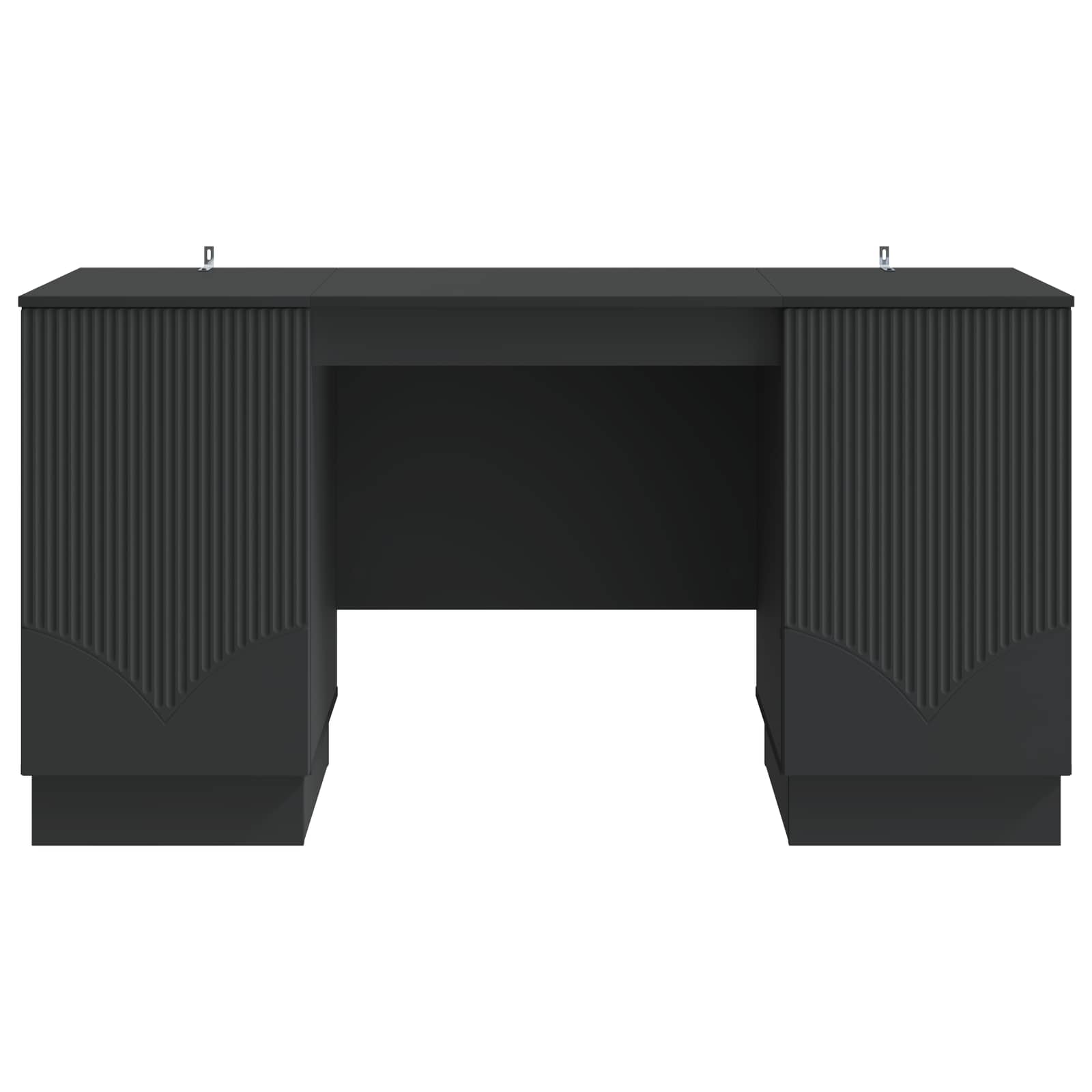 Stol s policom Crna 142,5 x 50 x 75 cm Konstruirano drvo