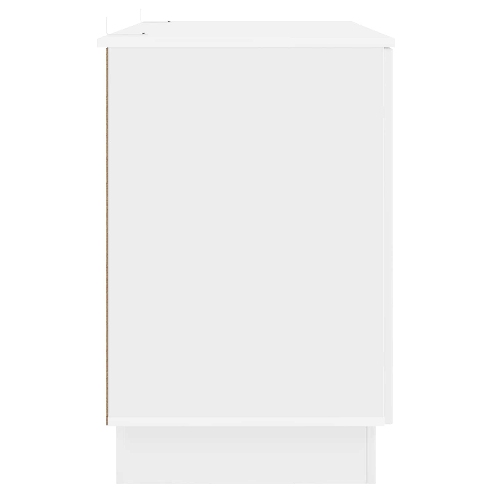 Stol Bijela visokog sjaja 142,5 x 50 x 75 cm Konstruirano drvo