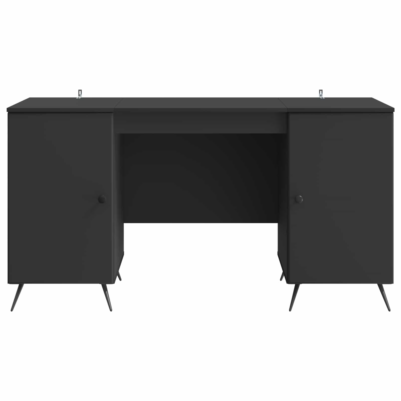 Stol s policom Crna 142,5 x 50 x 75 cm Konstruirano drvo
