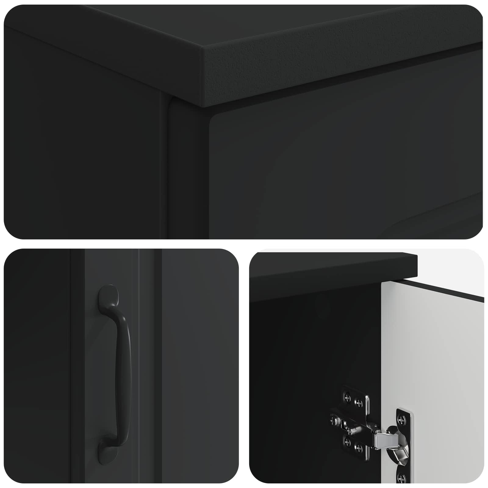 Stol s policom Crna 142,5 x 50 x 75 cm Konstruirano drvo
