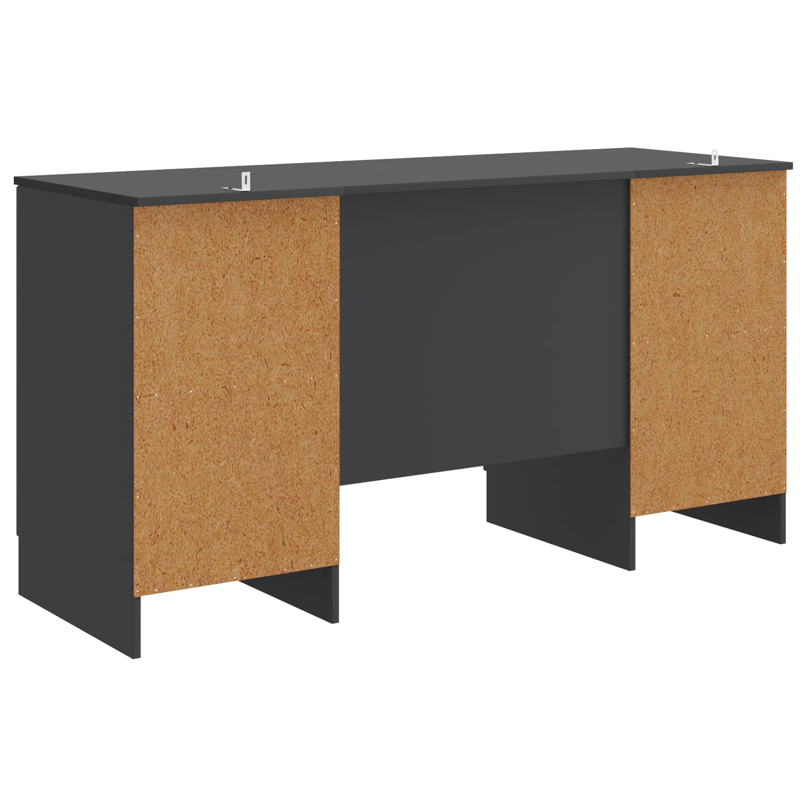 Stol s policom Crna 142,5 x 50 x 75 cm Konstruirano drvo