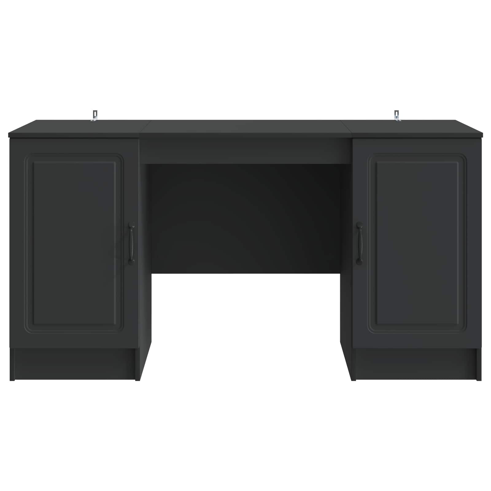 Stol s policom Crna 142,5 x 50 x 75 cm Konstruirano drvo