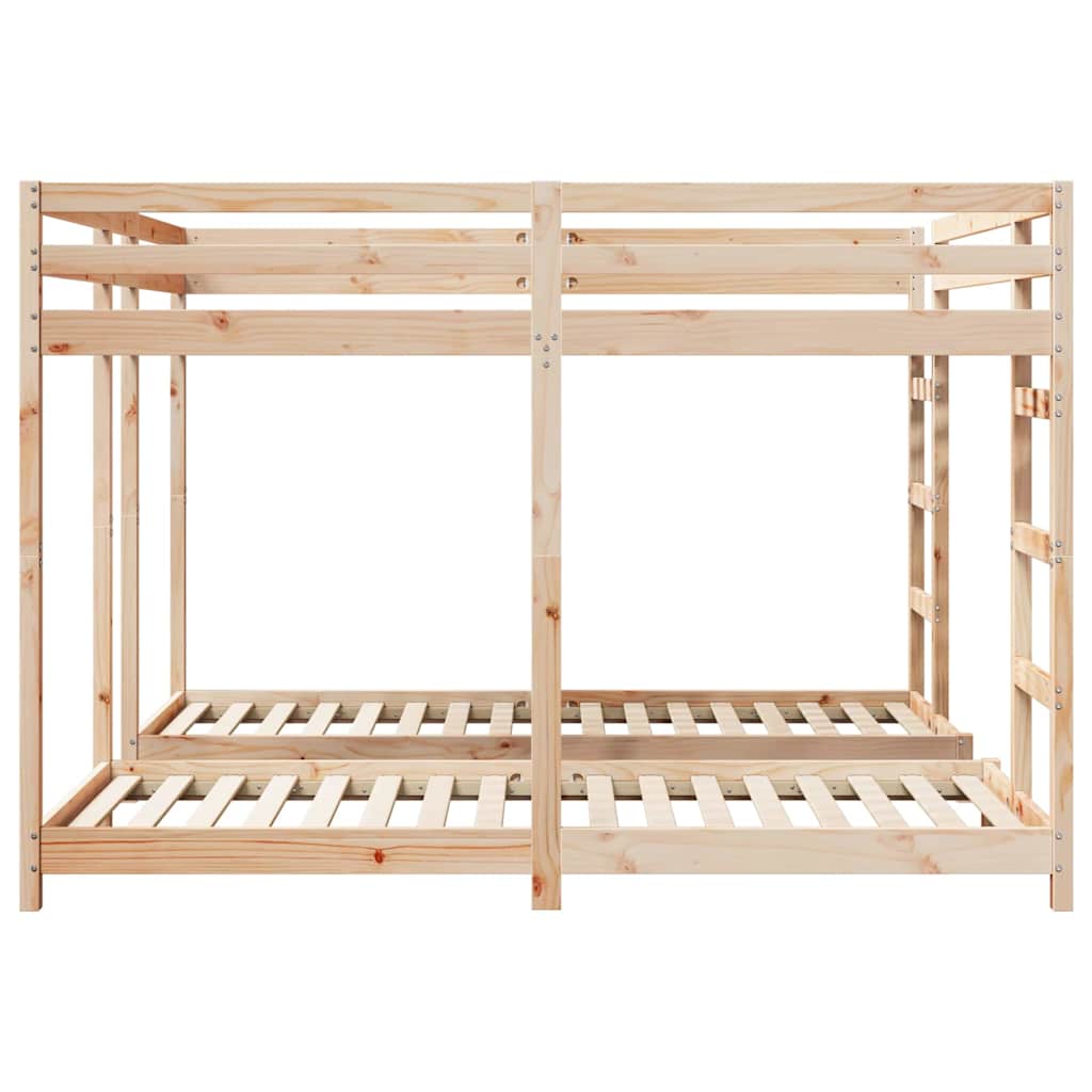 Trokatni krevet Prirodna 80 / 200 x 200 cm Čvrsto borovo drvo