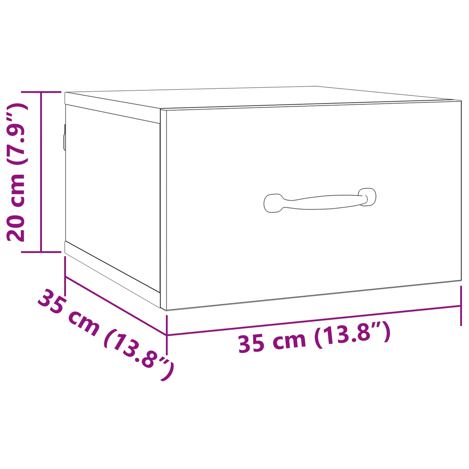 Noćni ormar Crni hrast 35 x 35 x 20 cm Konstruirano drvo