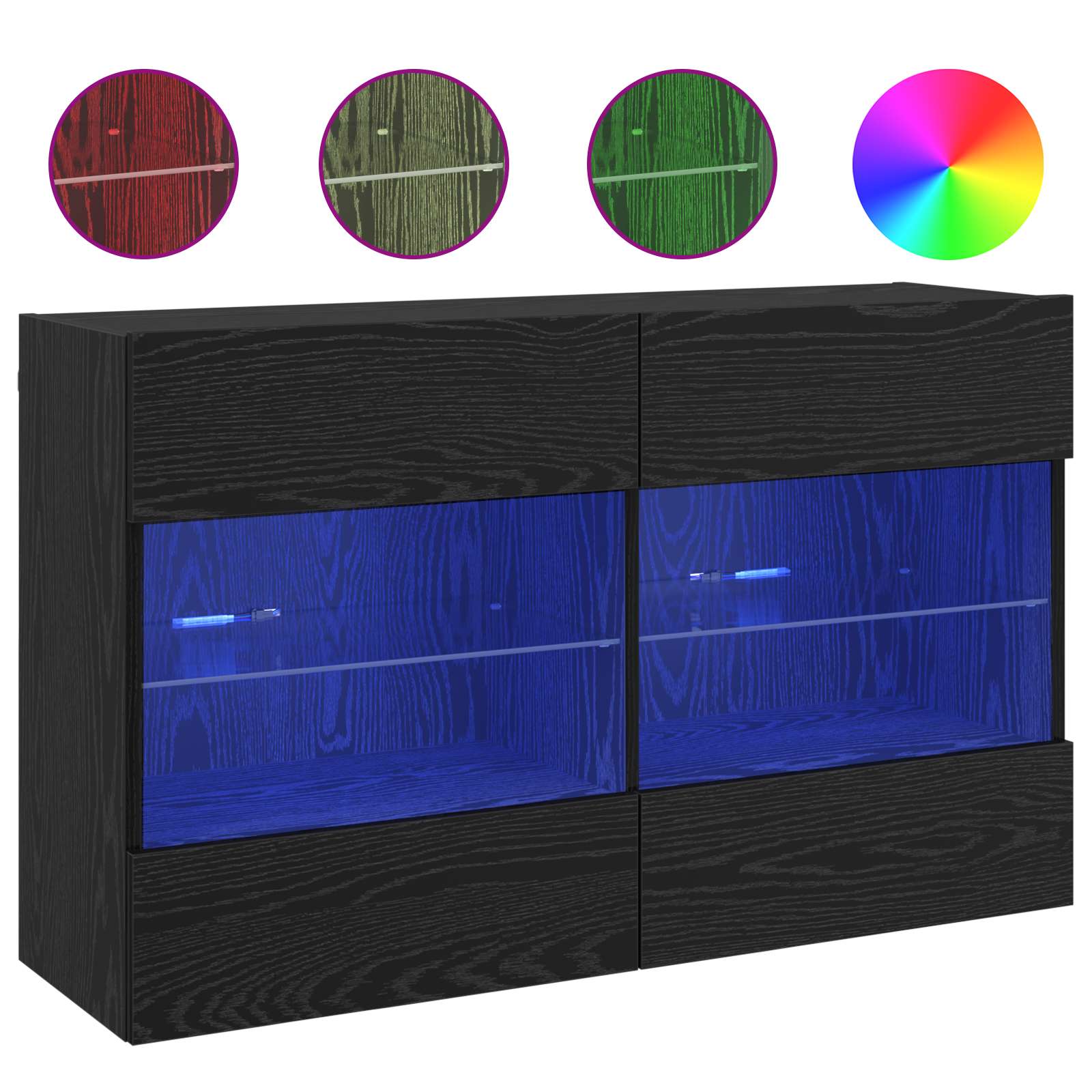 TV zidni ormar Crni hrast 98,5 x 30 x 60,5 cm Konstruirano drvo
