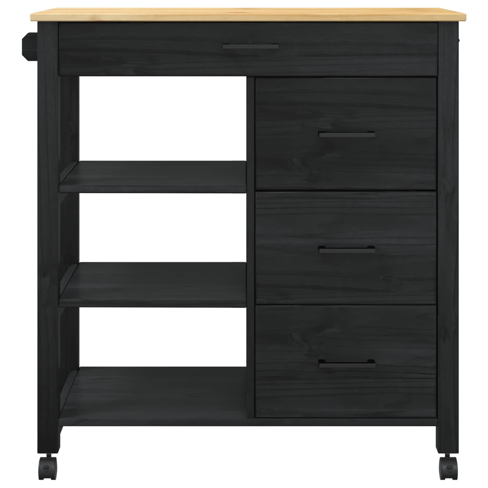 Kuhinjski kolica MONZA Crna 84 x 40 x 88,5 cm