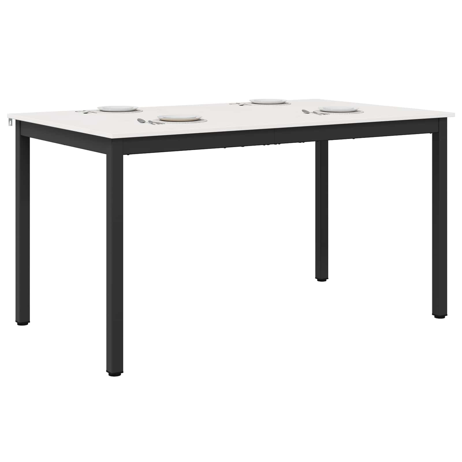 Stol za objedovanje Bijelo 150 x 90 x 75 cm Čvrsto borovo drvo