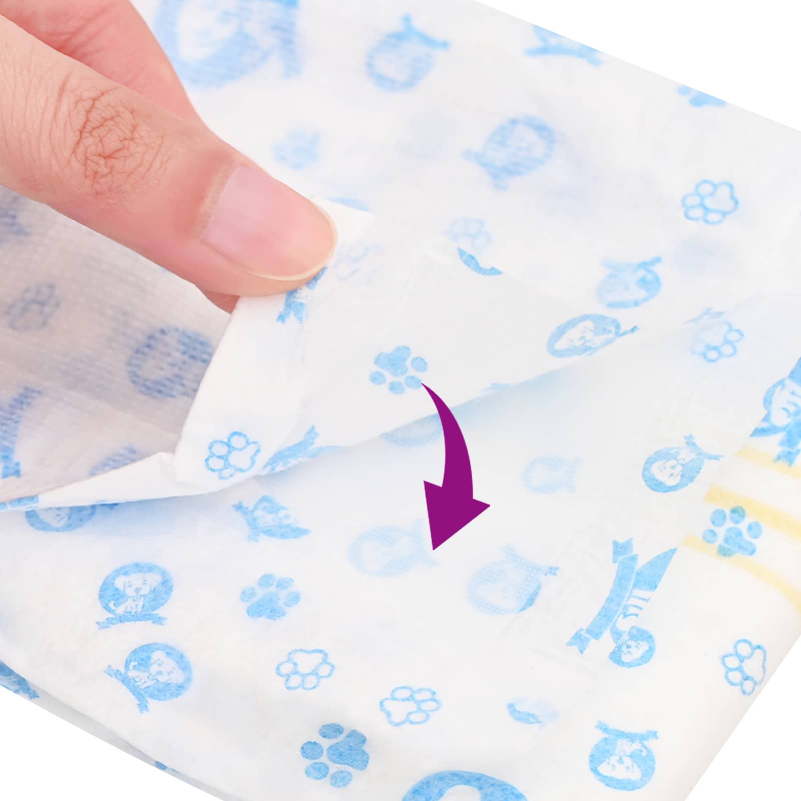 Jednokratna pelena za muške pse 30 pcs Bijeli XS