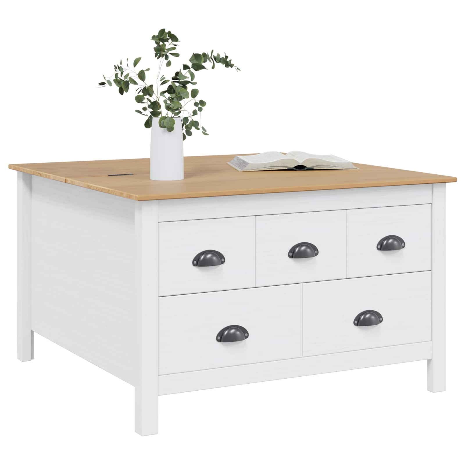 Kava Stol HILL Bijela i medeno smeđa 79.5 x 79.5 x 49 cm