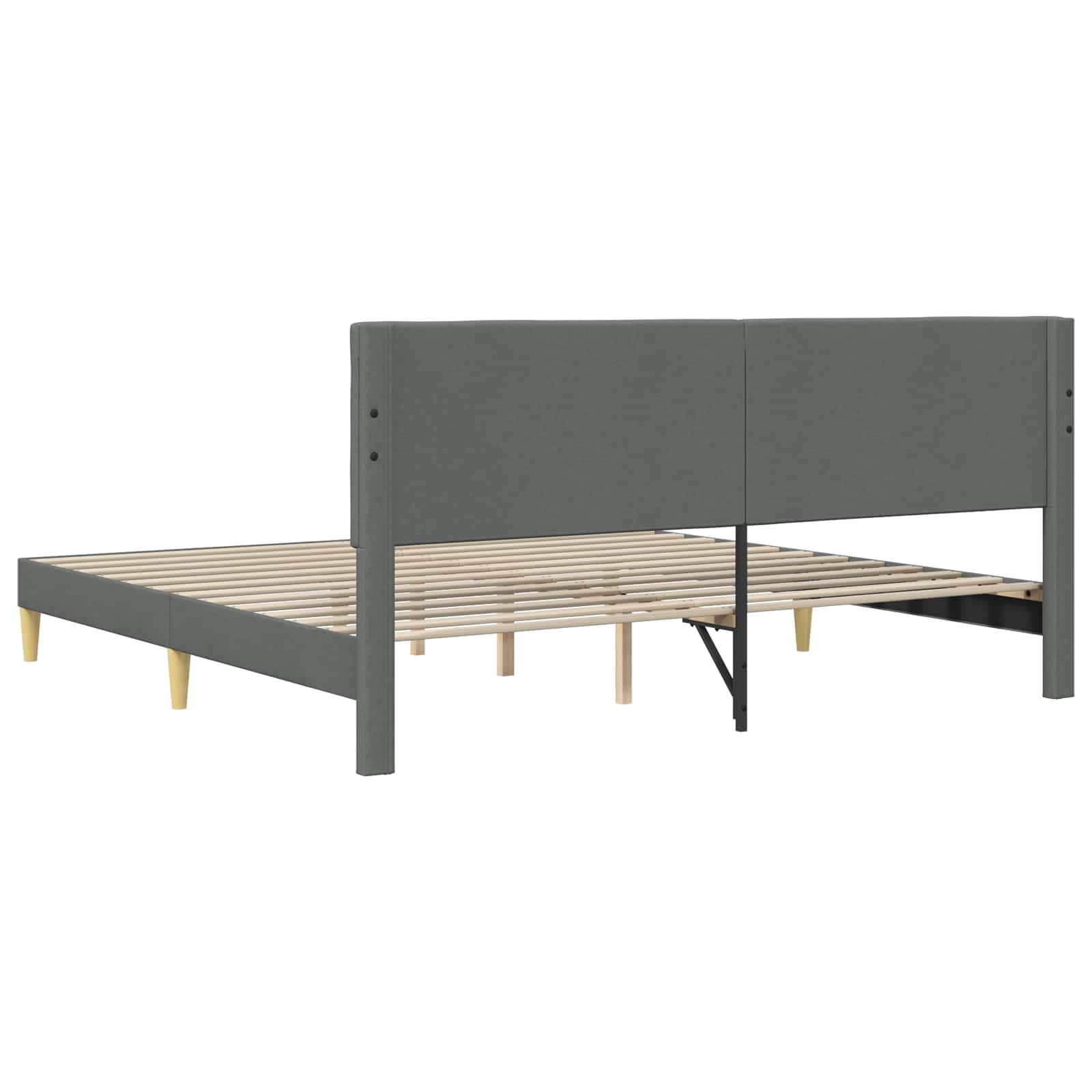 Krevetna konstrukcija Tamnosiva 180 x 200 cm Tkanina