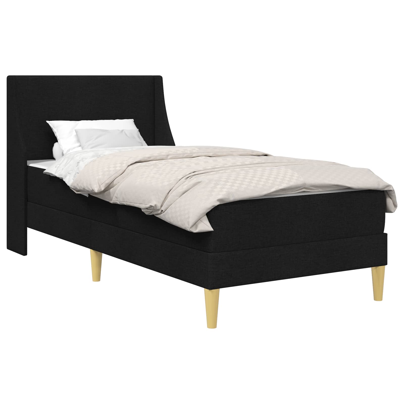 Okvir kreveta s madracem Crna 90 x 190 cm Poliester