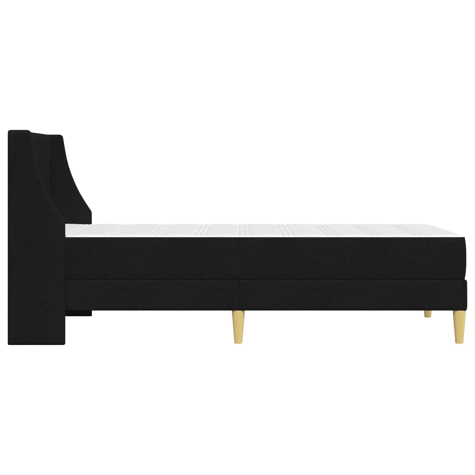 Okvir kreveta s madracem Crna 90 x 190 cm Poliester