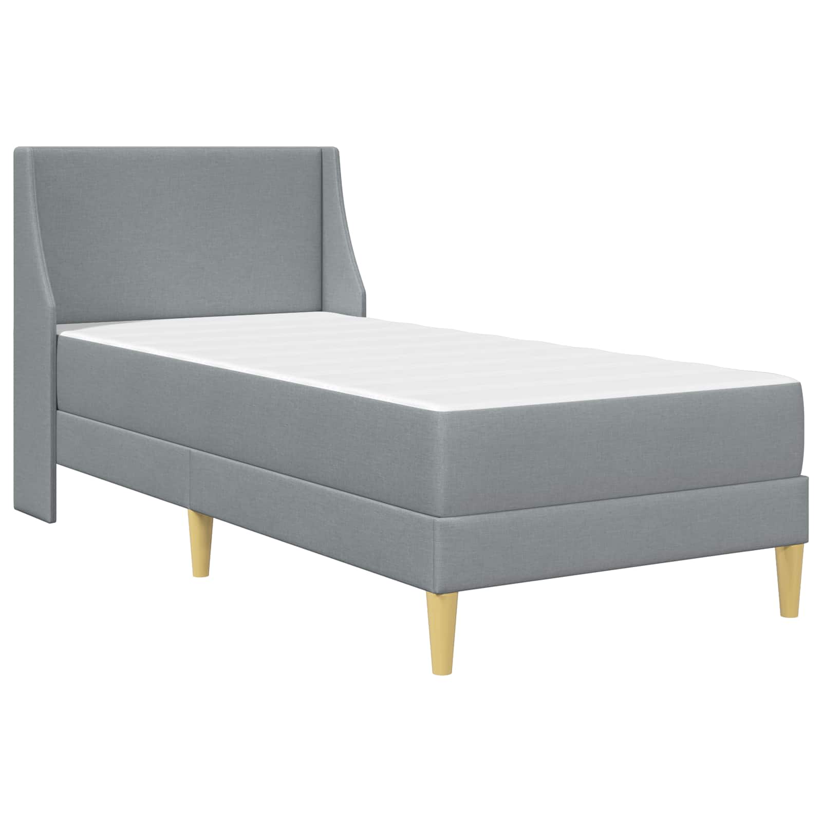 Okvir kreveta s madracem Svijetlo siva 90 x 200 cm Poliester