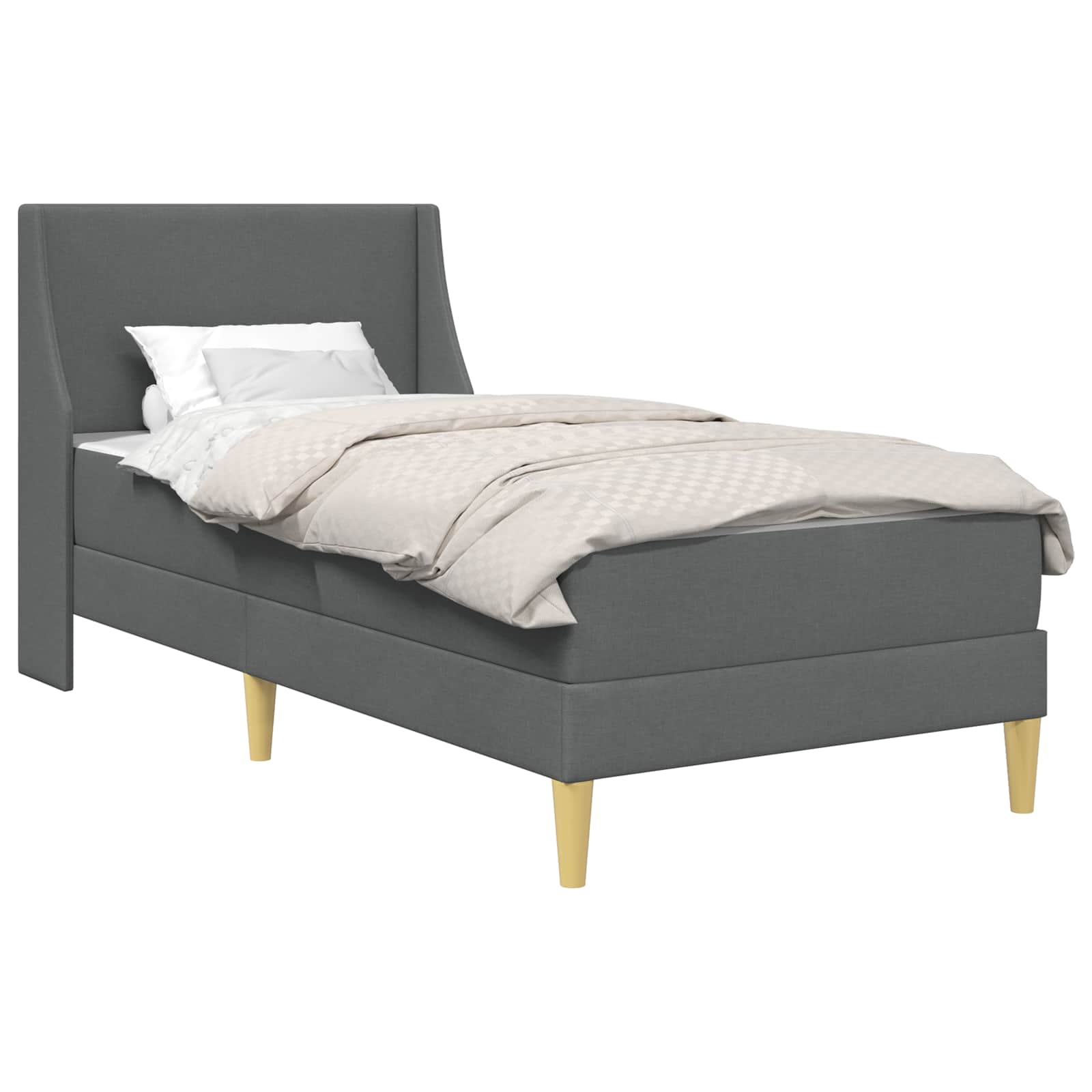 Okvir kreveta s madracem Tamno siva 90 x 200 cm Poliester