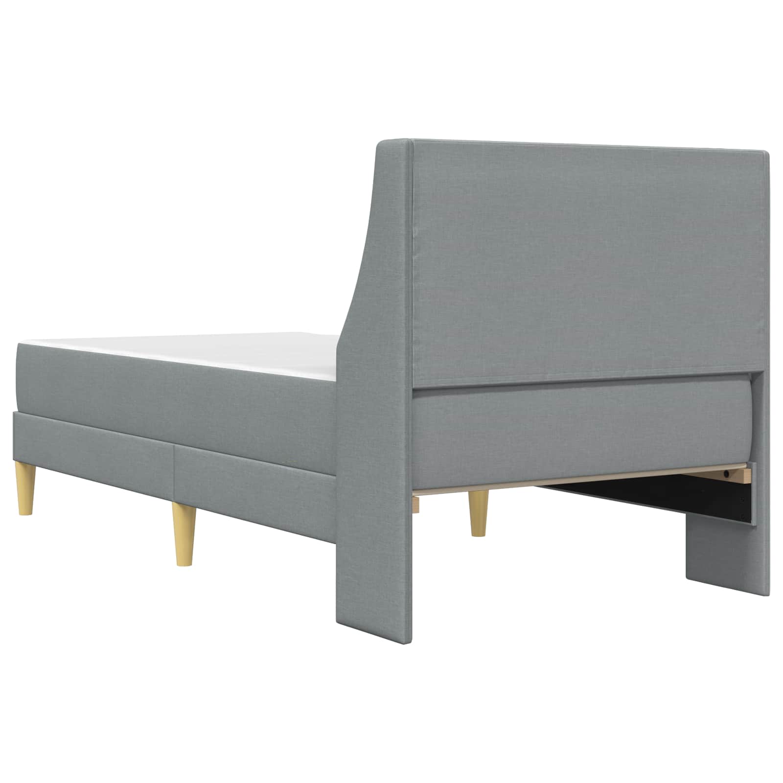 Okvir kreveta s madracem Svijetlo siva 100 x 200 cm Poliester