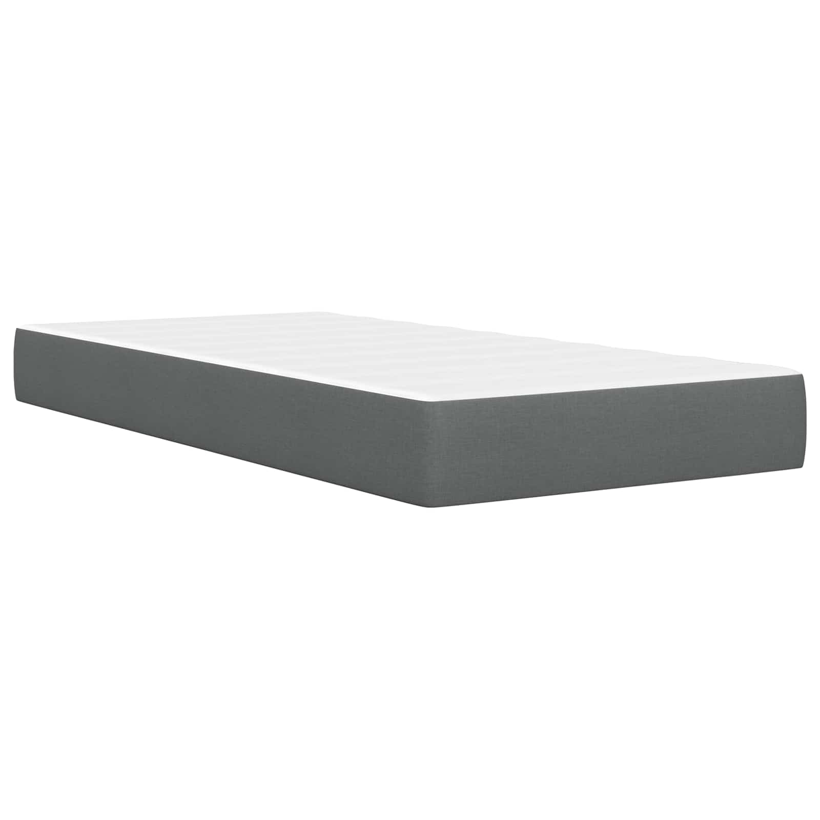 Okvir kreveta s madracem Tamno siva 100 x 200 cm Poliester