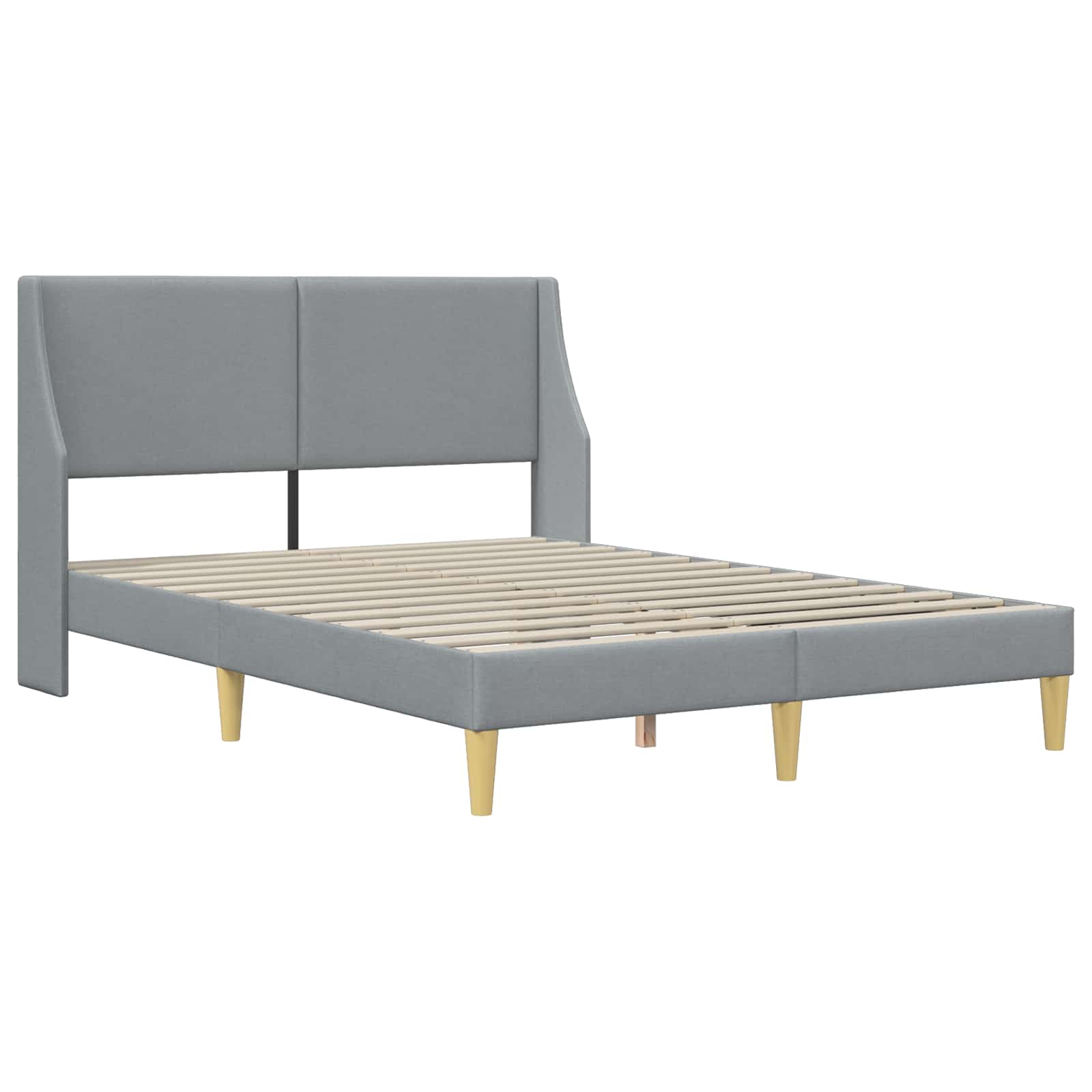 Okvir kreveta s madracem Svijetlo siva 140 x 200 cm Poliester