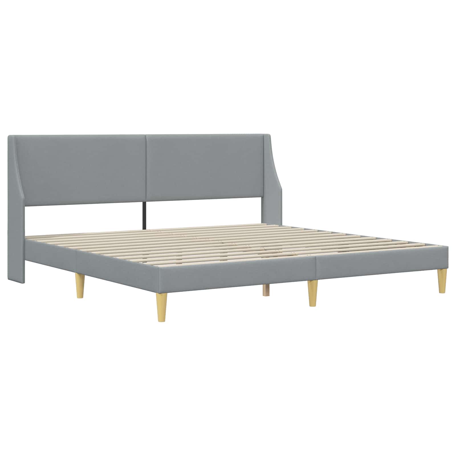 Okvir kreveta s madracem Svijetlo siva 200 x 200 cm Poliester