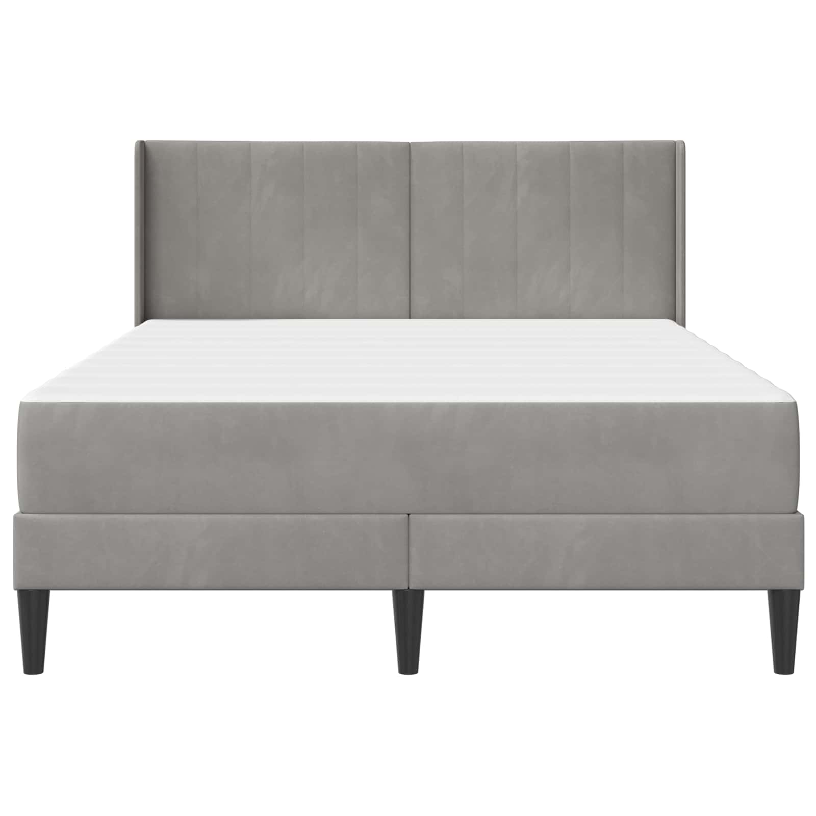 Okvir kreveta s madracem Svjetlosiva 120 x 190 cm Baršun