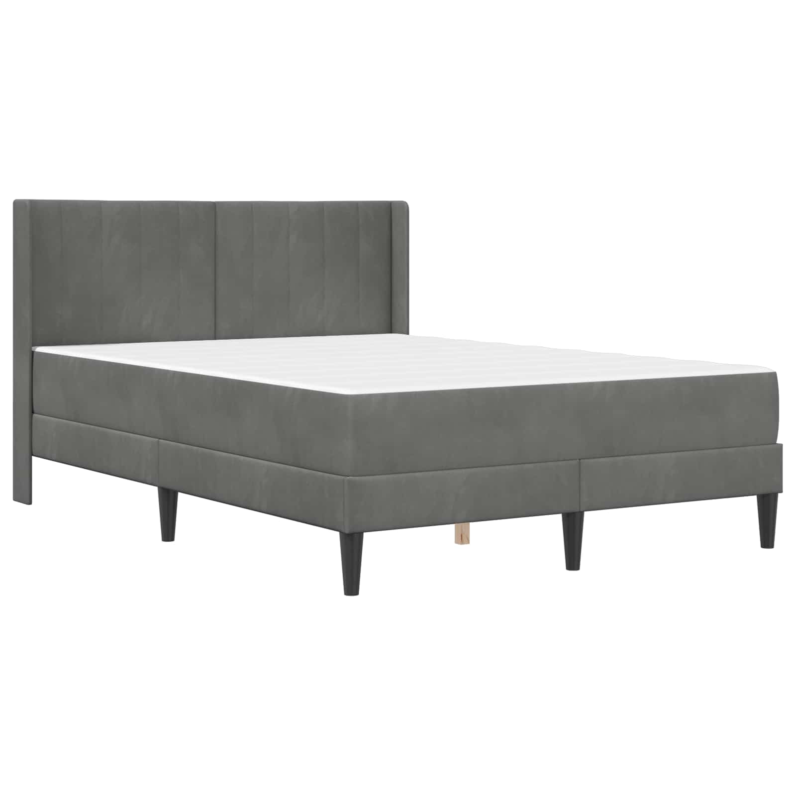 Okvir kreveta s madracem Tamnosiva 120 x 190 cm Baršun