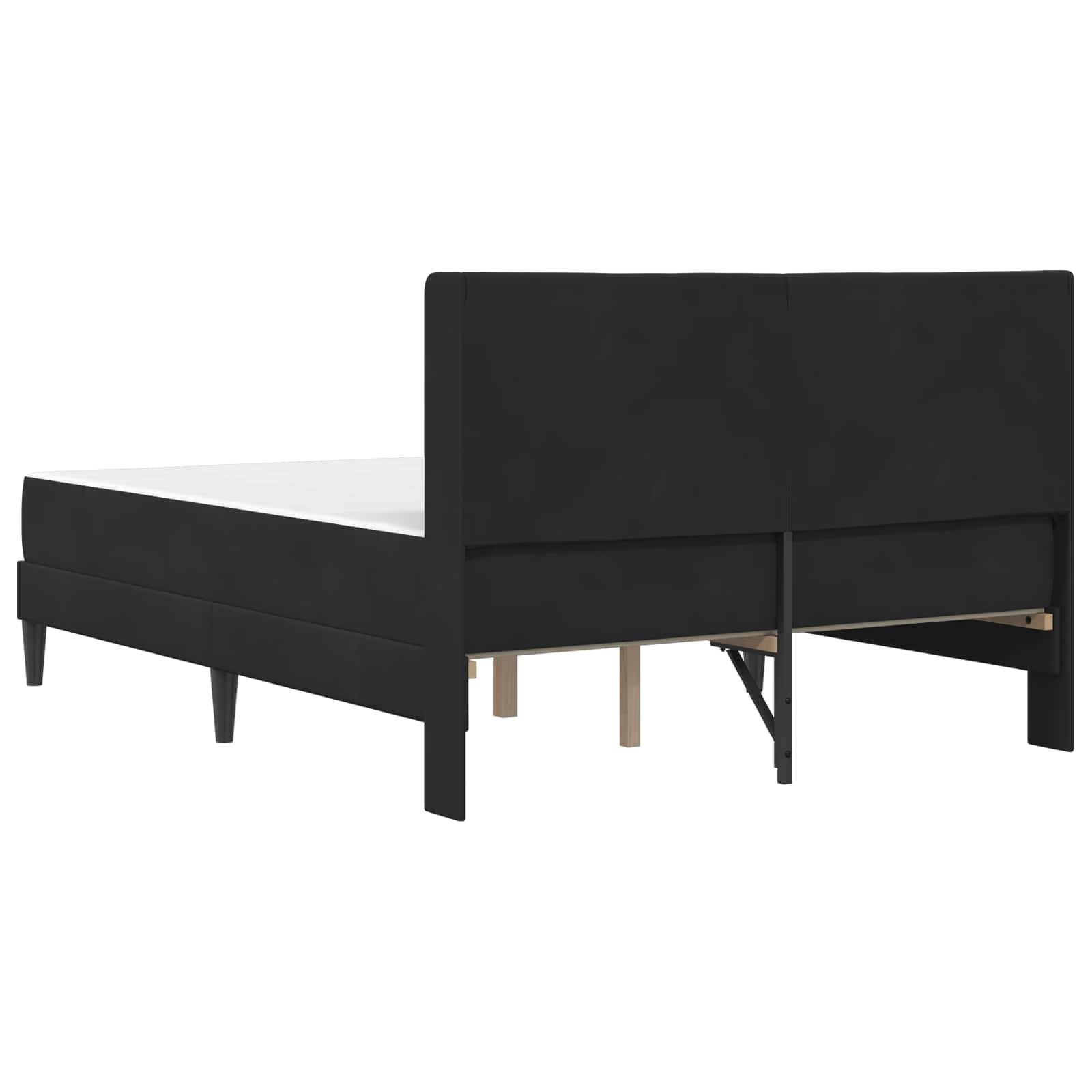 Okvir kreveta s madracem s uzglavljem Crna 160 x 200 cm Baršun