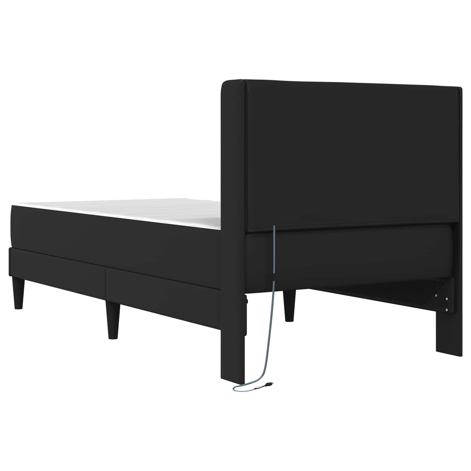 Okvir kreveta s madracem Crna 90 x 190 cm Umjetna koža