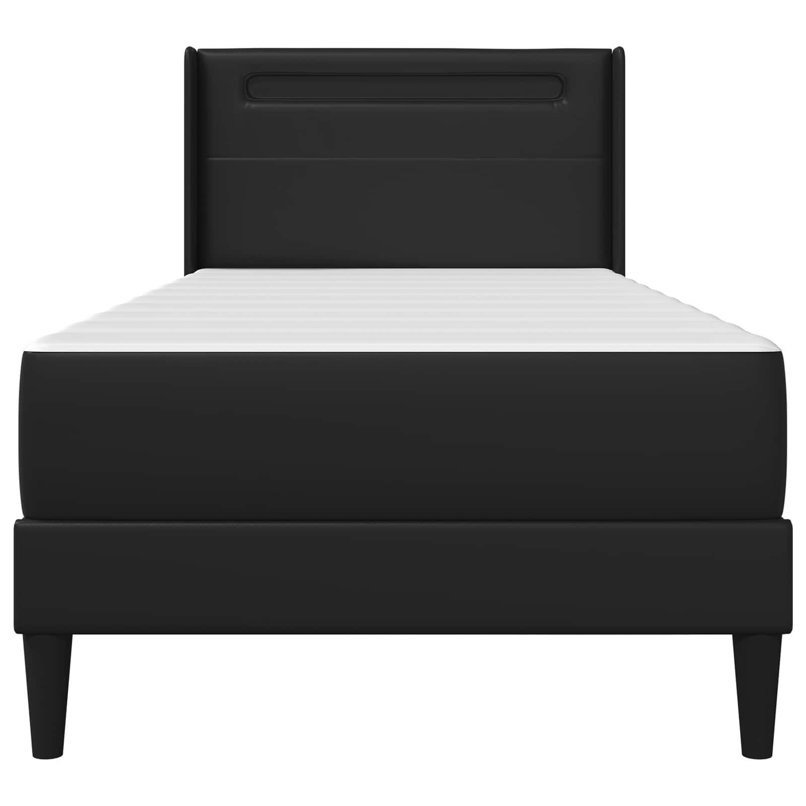 Okvir kreveta s madracem Crna 90 x 190 cm Umjetna koža