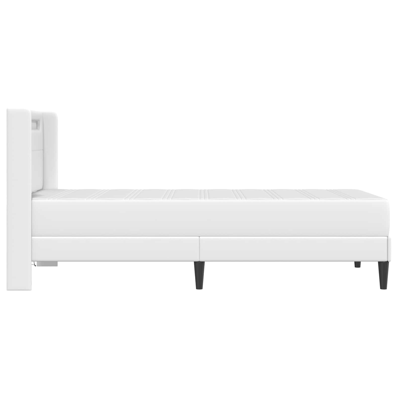 Okvir kreveta s madracem Bijela 90 x 200 cm Umjetna koža