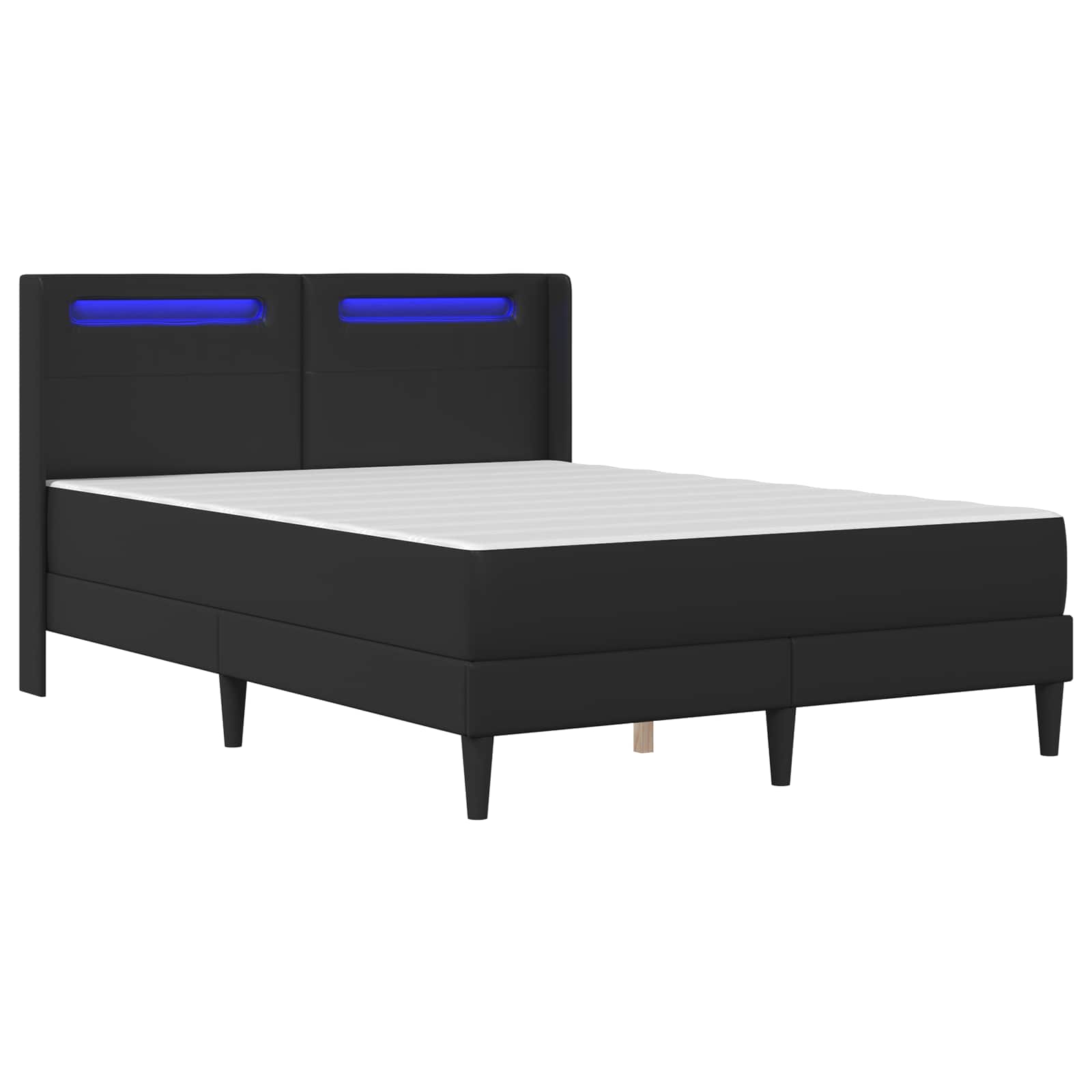 Okvir kreveta s madracem Crna 120 x 190 cm Umjetna koža