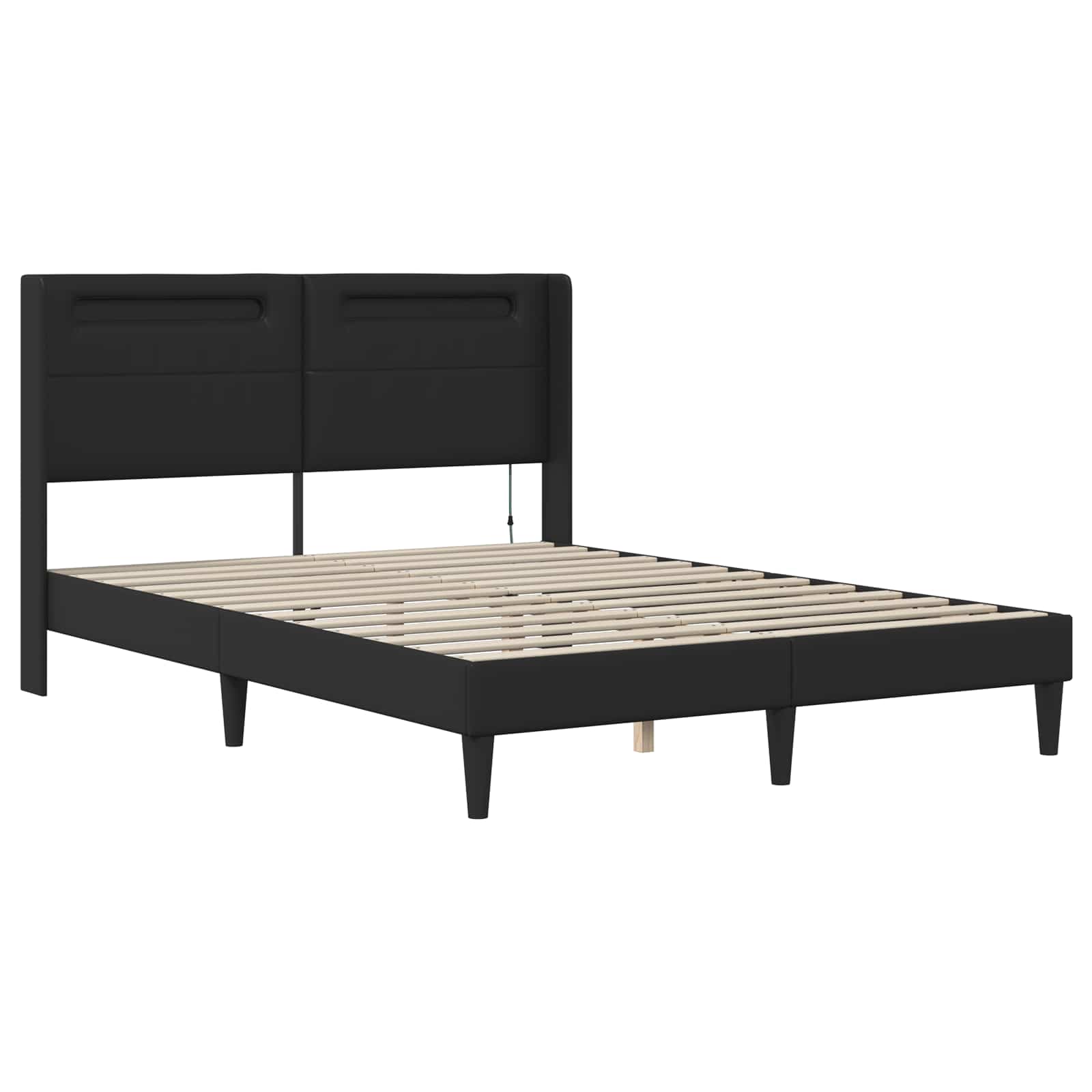 Okvir kreveta s madracem Crna 120 x 190 cm Umjetna koža